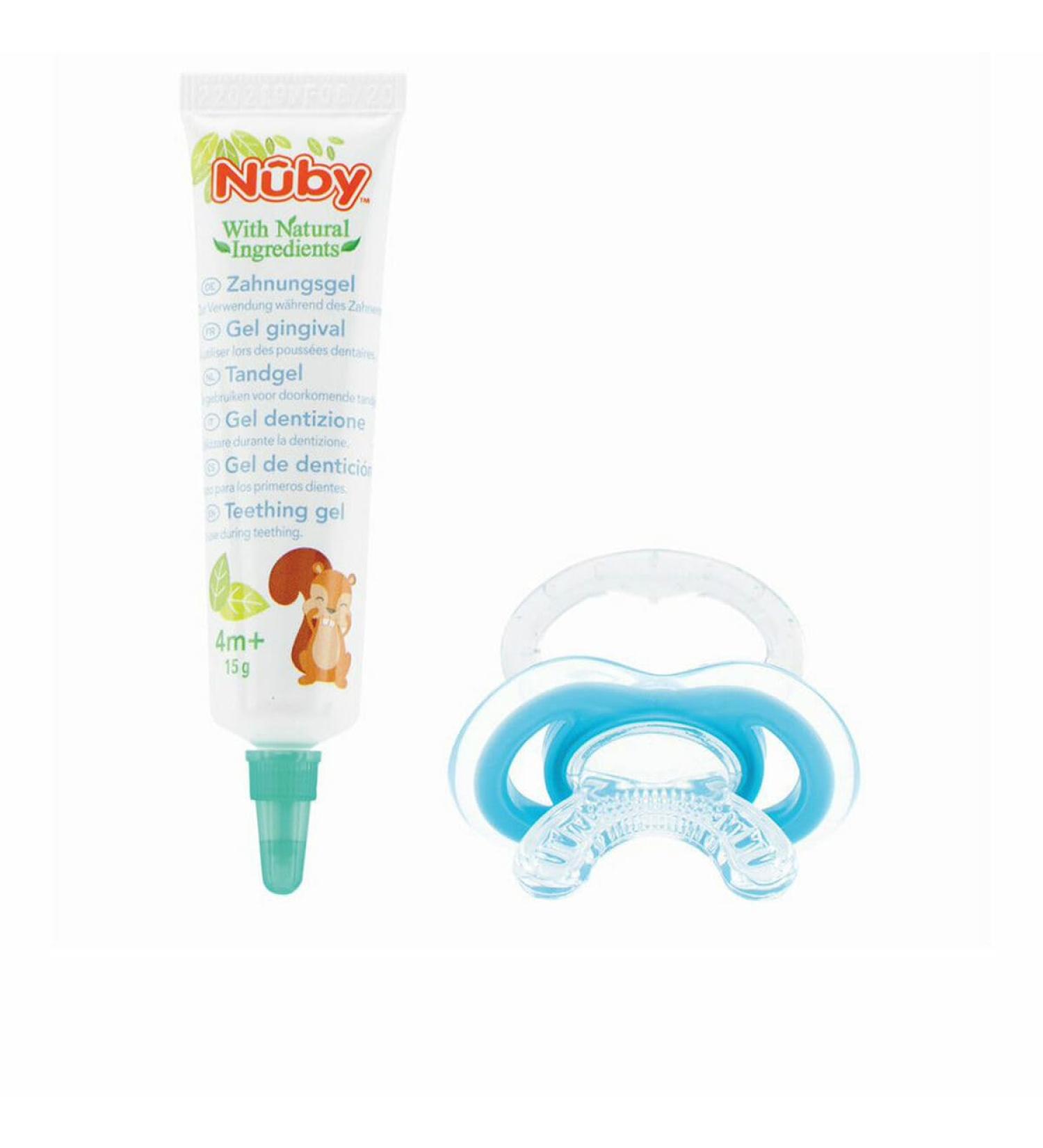 Nuby Tooth Gel Gum-eez 4m CG25016 White - 2-Piece Set for Healthy Gums | International Shipping Available - Buy Online on GoSupps.com