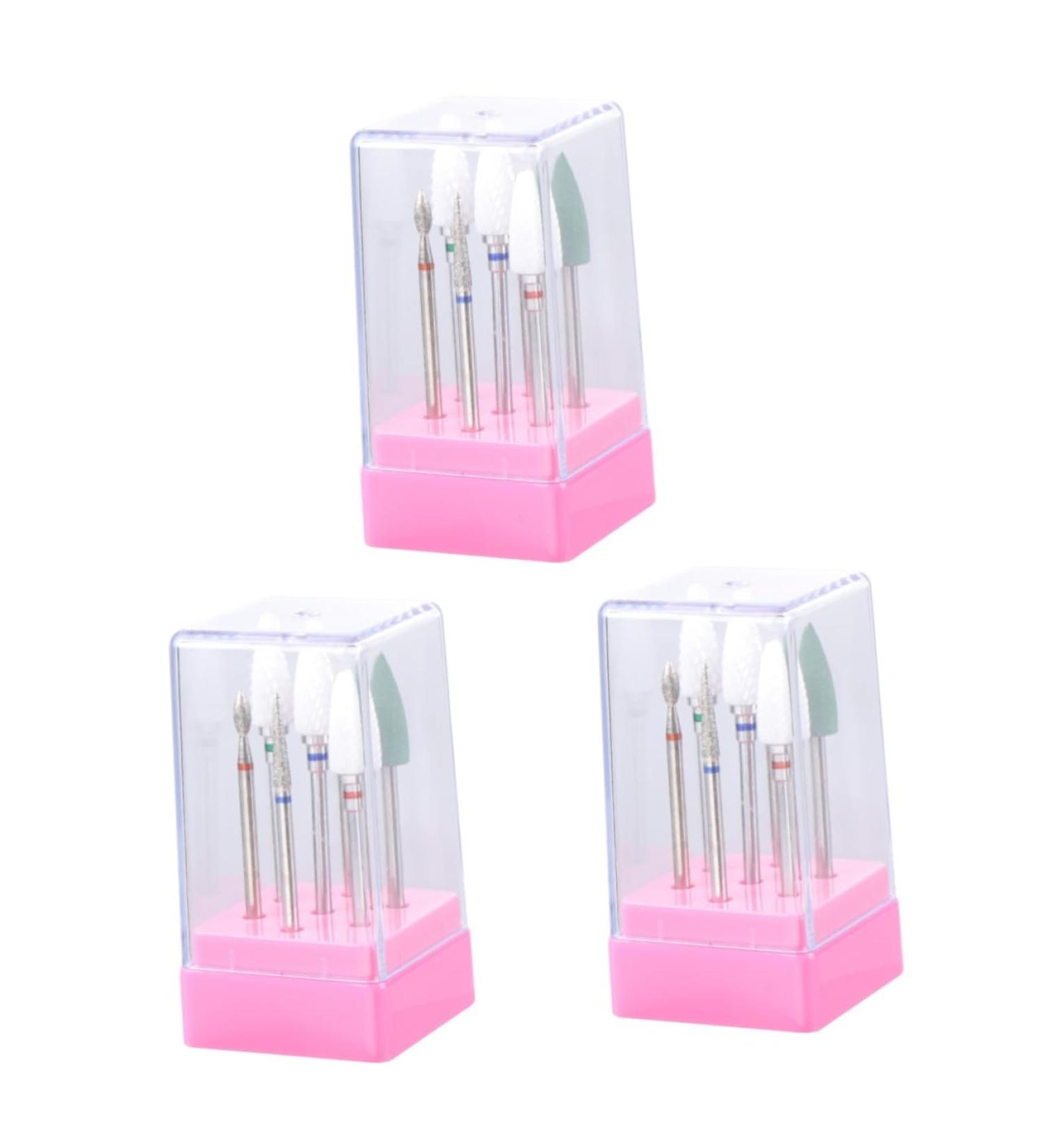 Healeved 3 Sets Manicure Drill Bits Power Tools Nail Grinding Head Nail Polishing Tool Orange Hair Bow Irish Accessories for Women Lavender Paddle Brush Nail File Bits Nail Drill Alloy - Buy Online on GoSupps.com