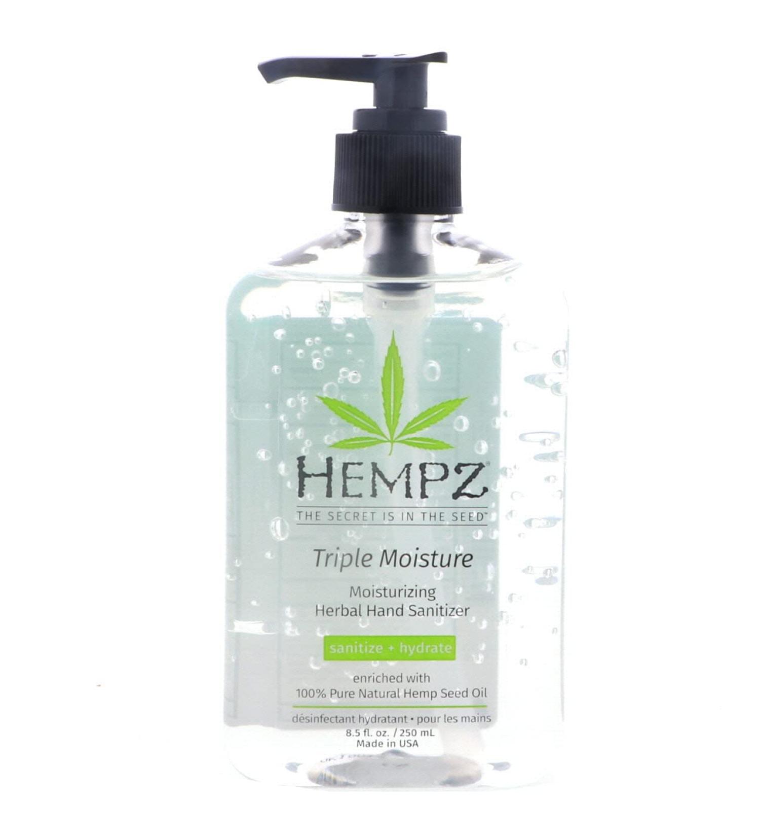 Hempz Triple Moisture Herbal Hand Sanitizer 8.5oz - Moisturizing Formula - Buy Online on GoSupps.com