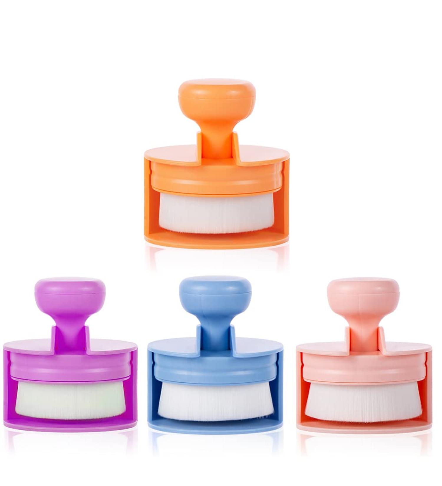 Yoseng 4 Pack Flat Top Craft Ink Blending Brushes with Color Coded Handles - Large Size Rainbow Colors - Buy Online on GoSupps.com