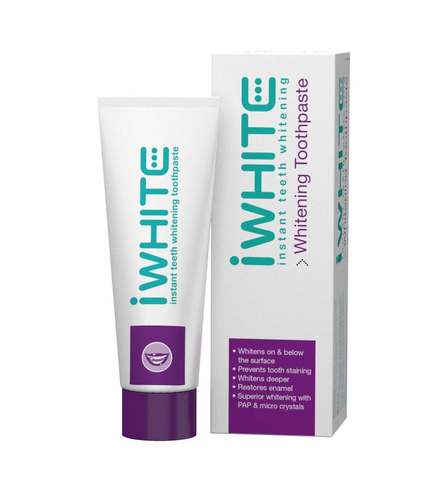 iWhite Instant Teeth Whitening Toothpaste 75 ml - Active Stain Removal & Whitening Treatment - Buy Online on GoSupps.com