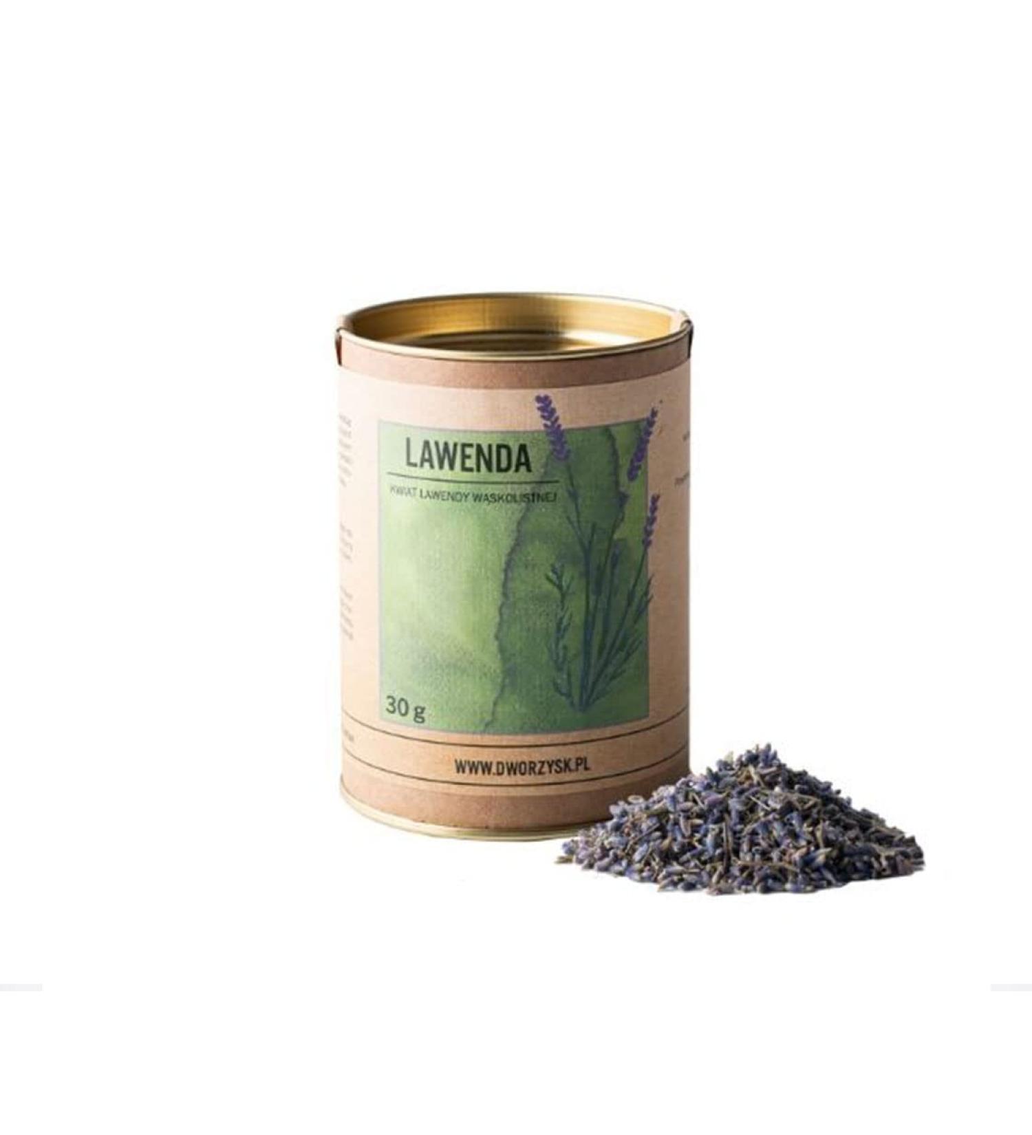 DWORZYSK LAVENDER - 100% Dry Lavender (narrow-leaved lavender) as relaxing tea infusion bath or spices 30g