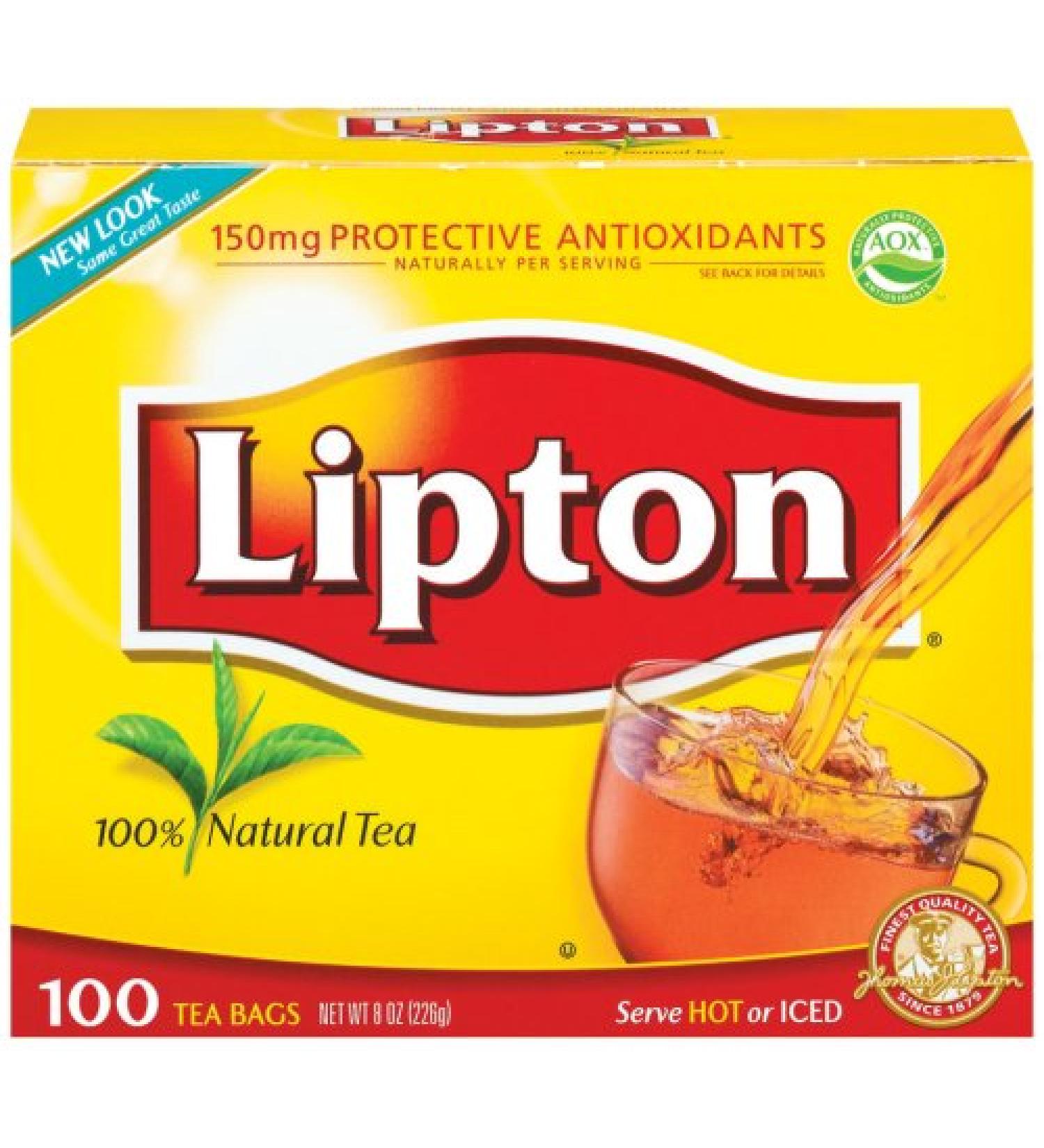 Lipton 100% Natural Tea Bags 100 ct by Lipton - Buy Online on GoSupps.com