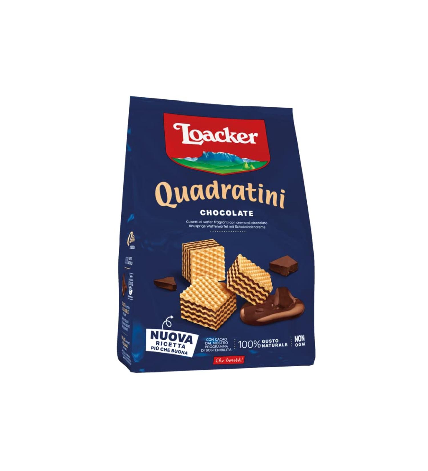  Loacker Loacker Quadratini Chocolate Chocolat Gaufres 125 g - Buy Online on GoSupps.com