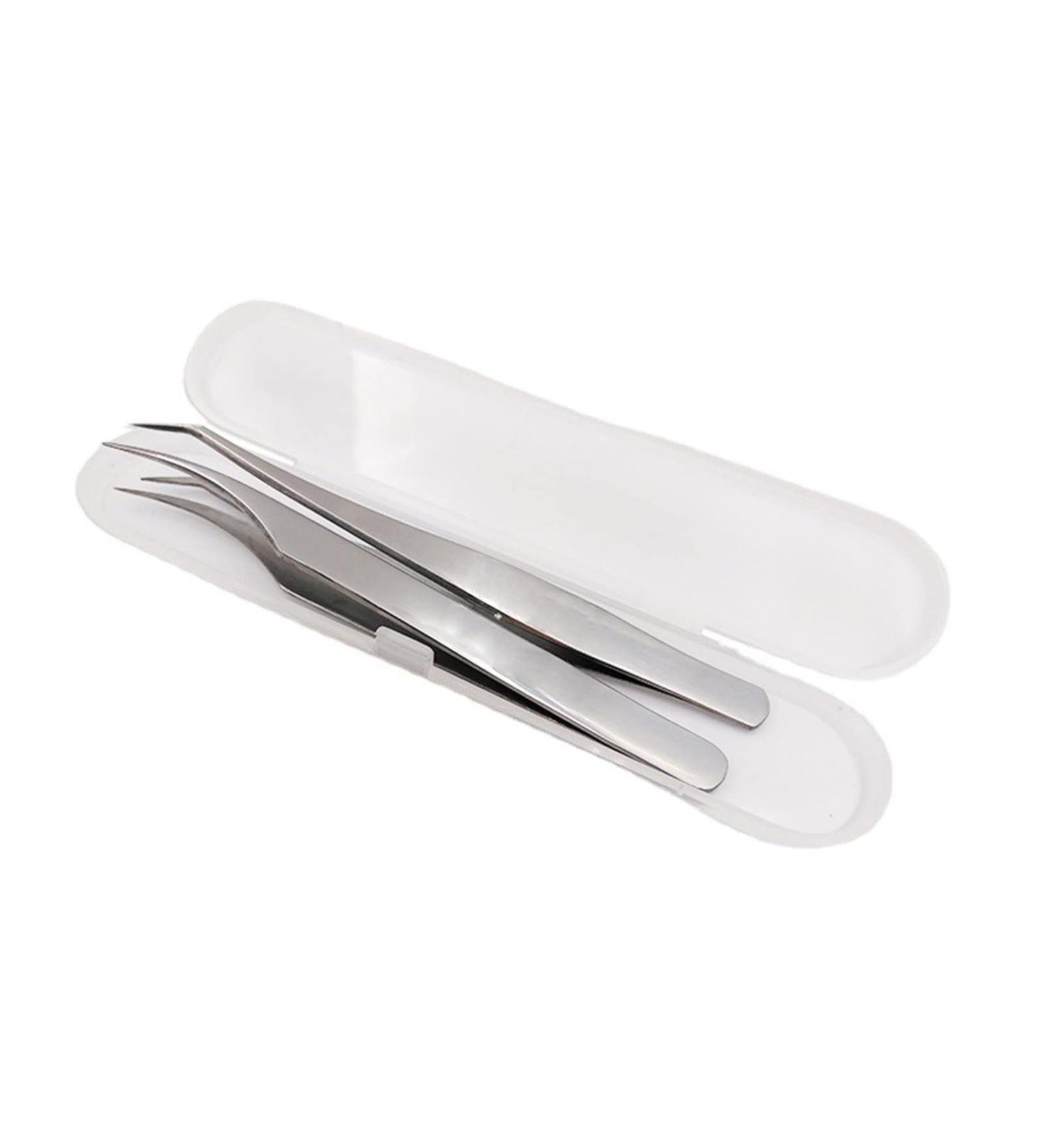 Eyelash Extension Tweezers Set - Curved Isolation & Stainless Steel Accessories for Individual Eyelashes - Buy Online on GoSupps.com