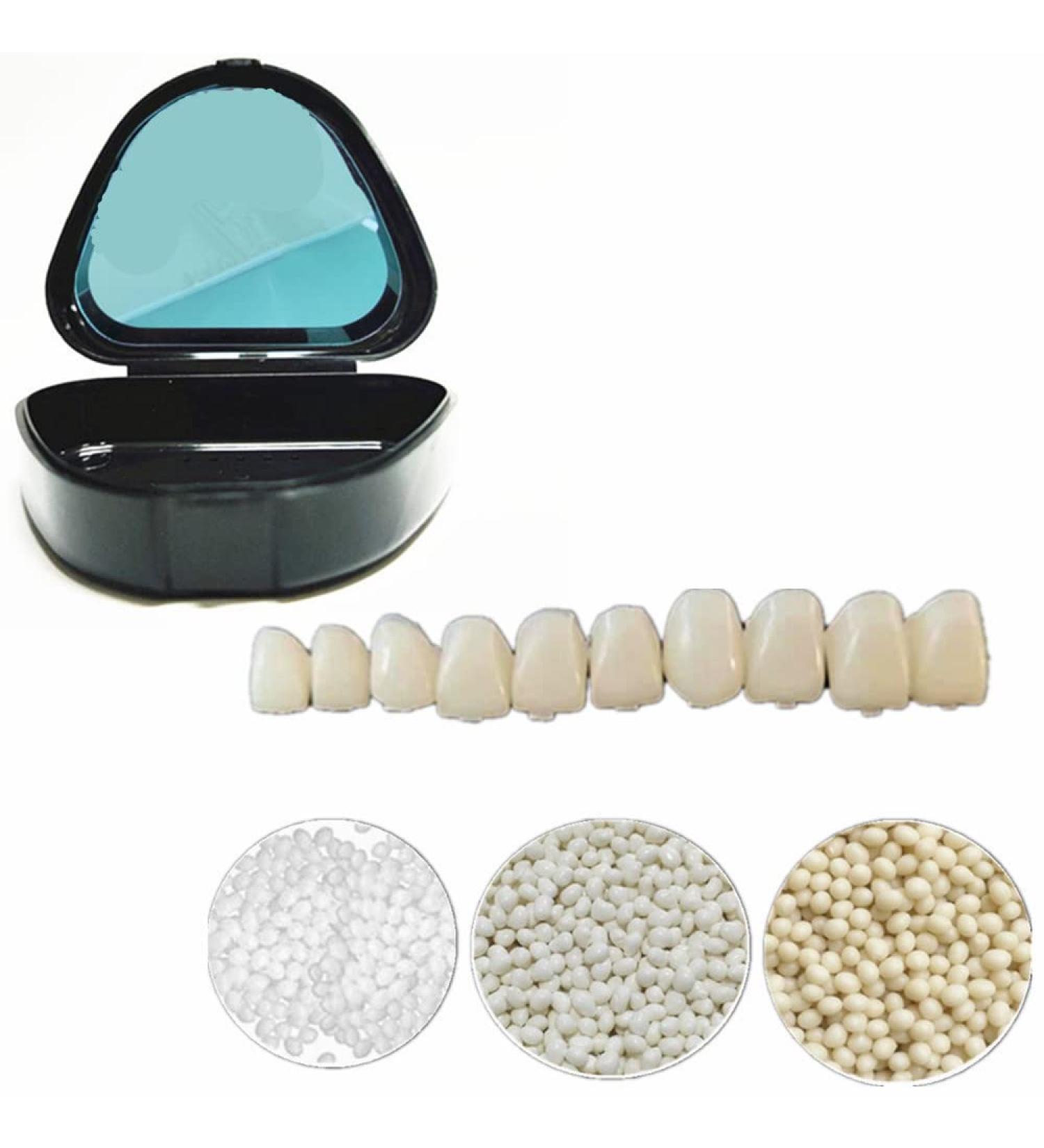 SowSmile 10pcs Dental Fake Teeth Covers | Snap on Smile Veneers Kit with 3 Colors | Dentures Adhesive Beads Included - Buy Online on GoSupps.com