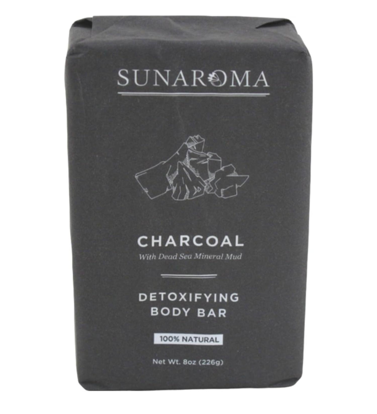 Buy Sunaroma Charcoal Soap Bar with Bergamot Oil - 8oz (2 Pack) | Natural Skin Care | International Shipping - Buy Online on GoSupps.com