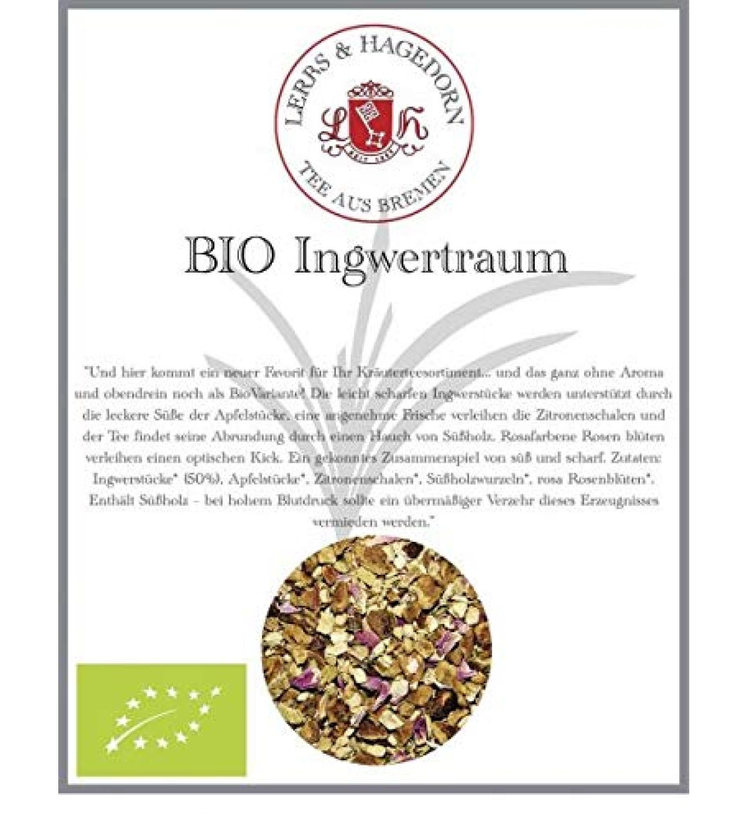  Lerbs & Hagedorn Organic ginger herb infusion 1 kg - Buy Online on GoSupps.com