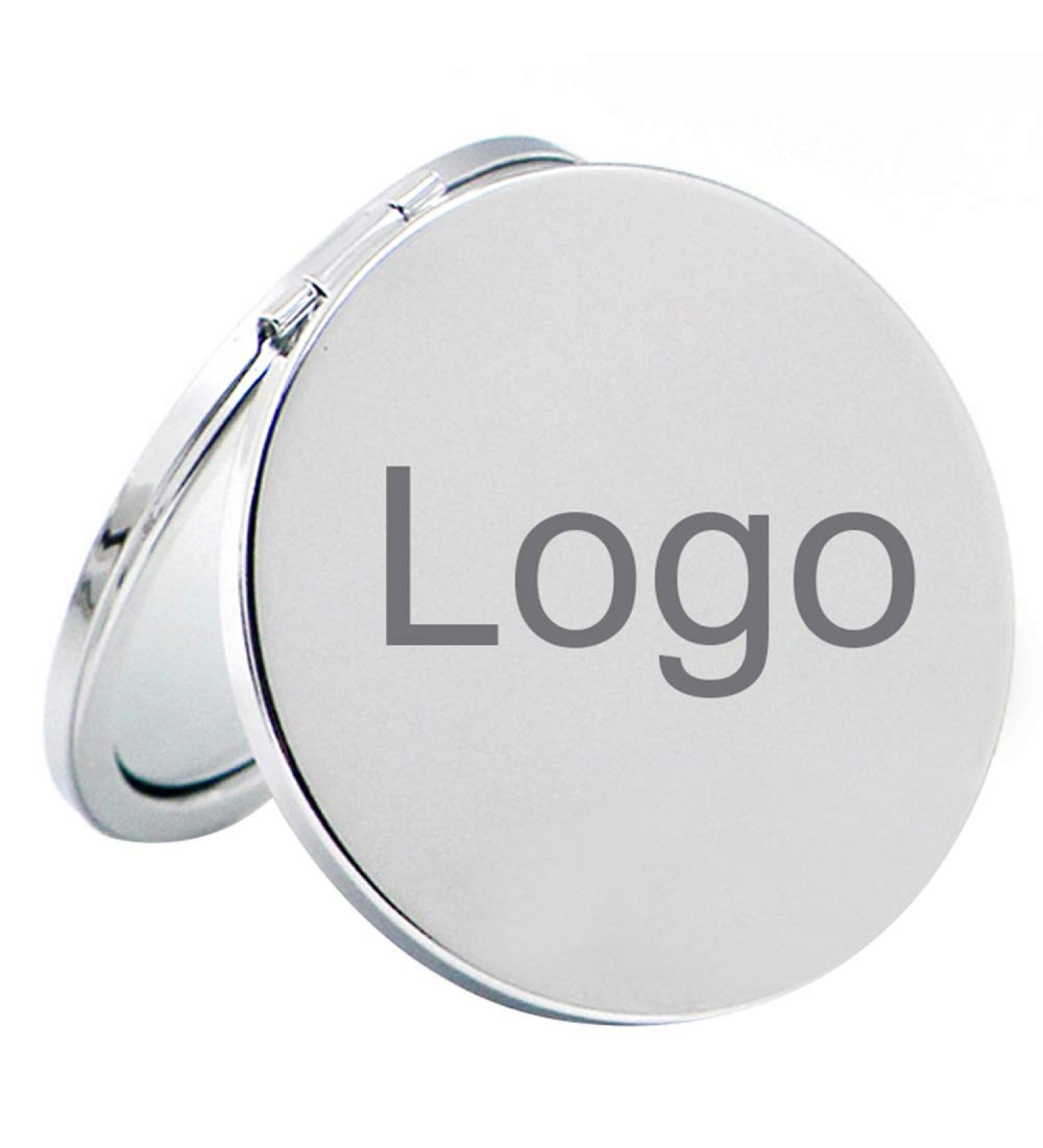 Personalised Compact Mirror Custom Any Logo Name Travel Makeup Mirror Style 2 - Buy Online on GoSupps.com