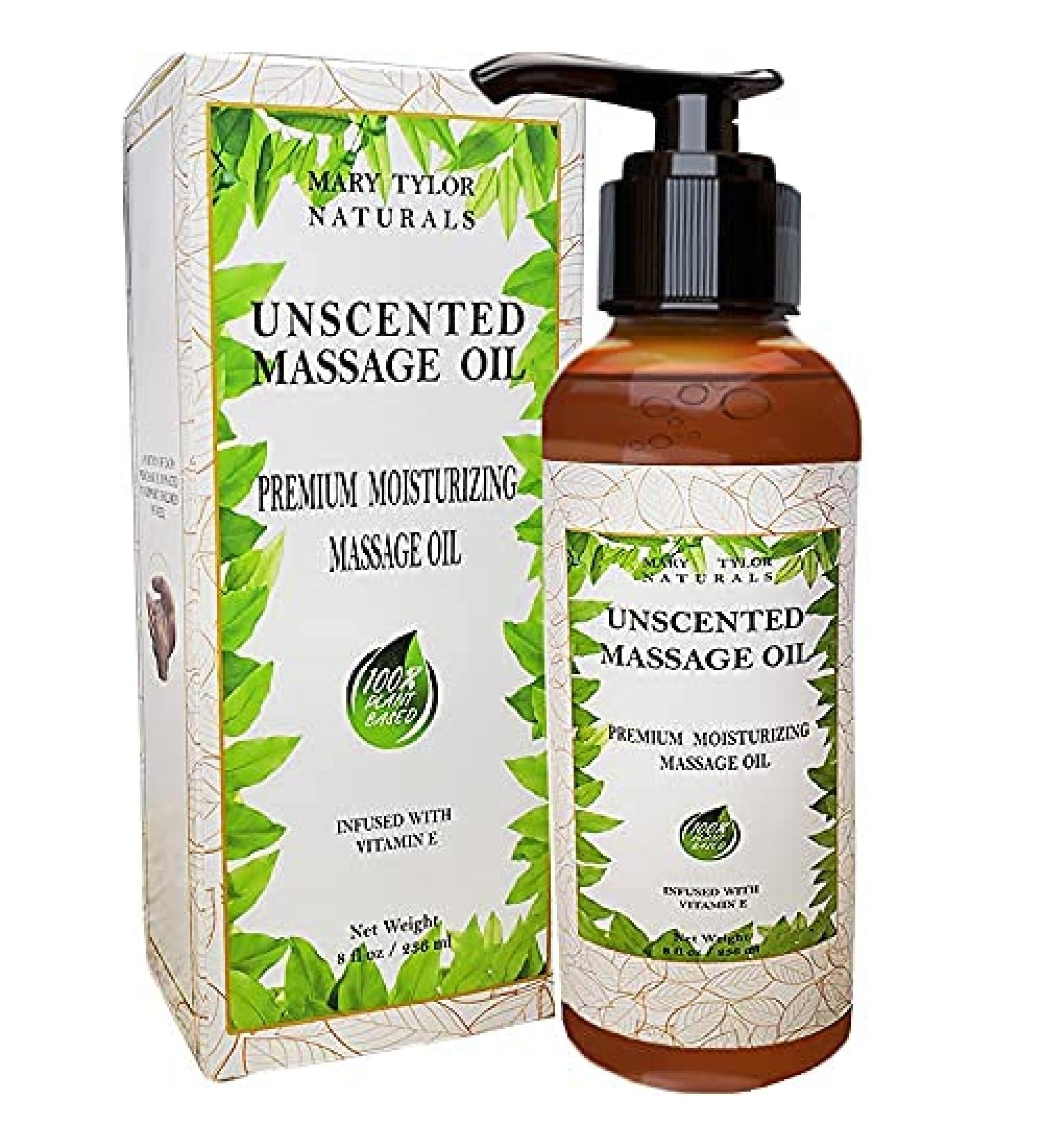Mary Tylor Naturals Unscented Massage Oil (8 oz) - Ideal for Men, Women & Couples | Nourishing & Versatile Formula for Massage Therapy - Buy Online on GoSupps.com