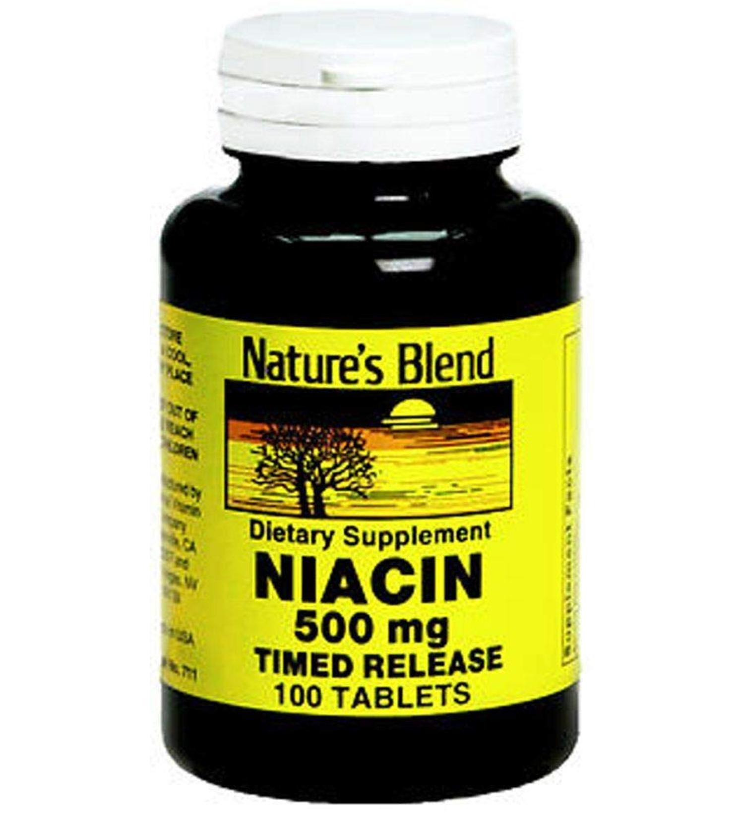Nature's Blend Niacin 500 mg 100 Count