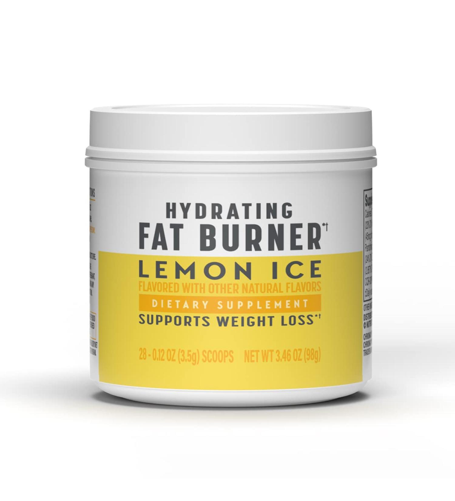 Nutrisystem Lemon Ice Hydrating Fat Burner Supplement - 28 Servings | Mix and Sip Dietary Supplement for Men and Women - Buy Online on GoSupps.com