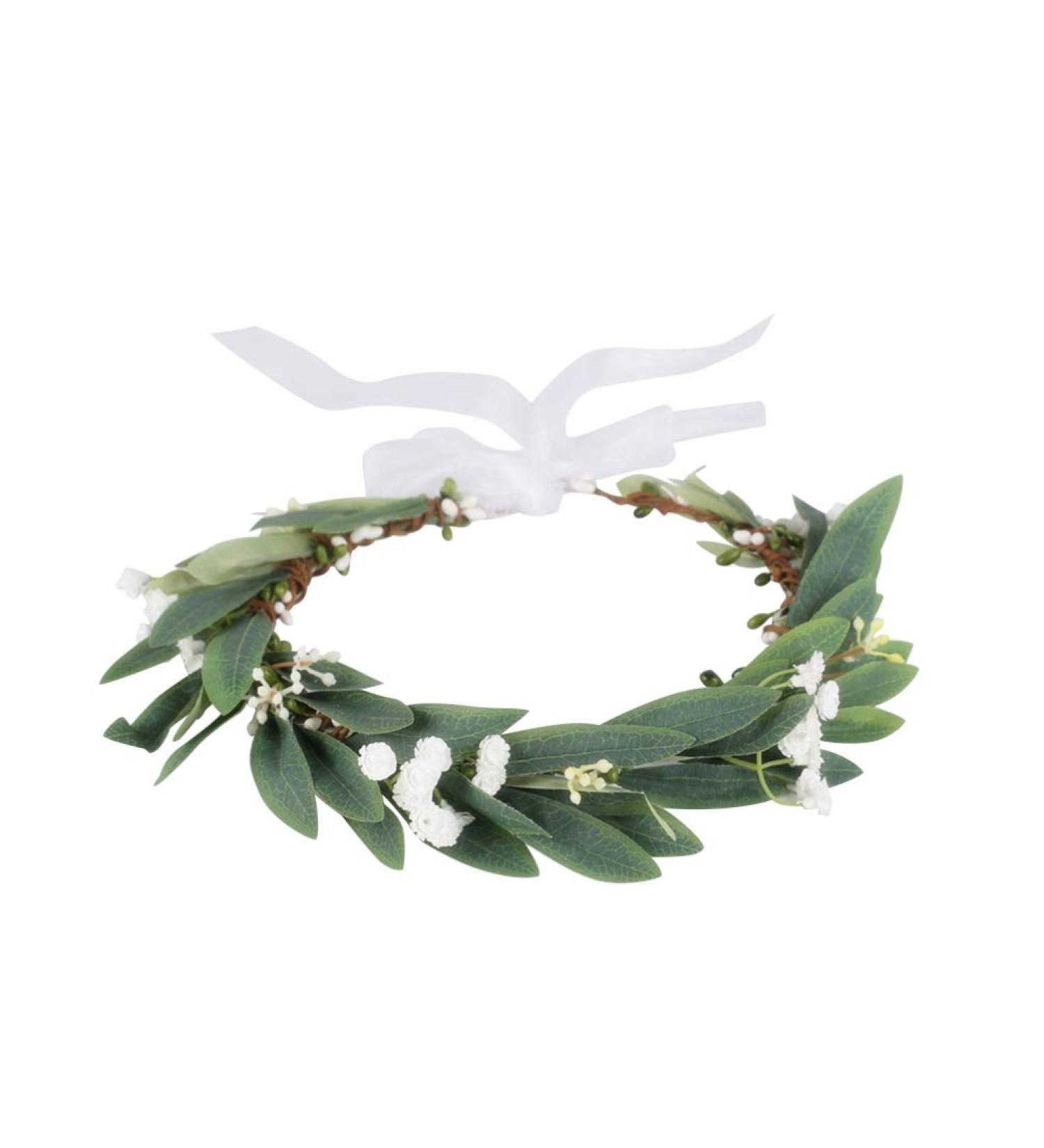 Buy Lurrose Imitation Olive Garland Bridal Headpiece | Elegant Olive Leaf Wreath Hair Accessories for Parties & Photos | International Shipping Available - Buy Online on GoSupps.com
