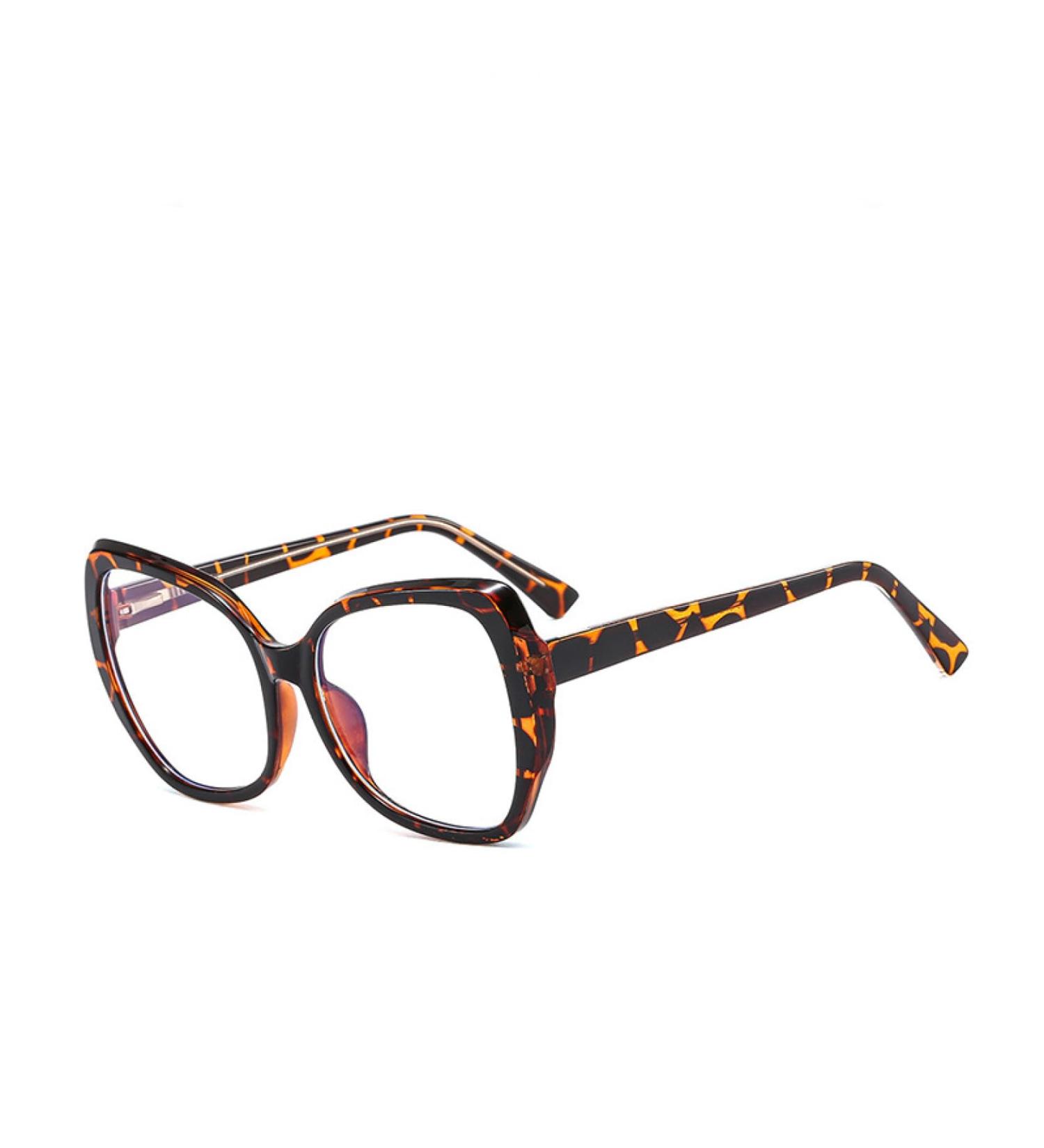 SERONI TR90 Irregular Frame Blue Light Blocking Glasses for Men & Women | Anti-UV Computer & Reading Glasses | Leopard Design - 57mm - Buy Online on GoSupps.com