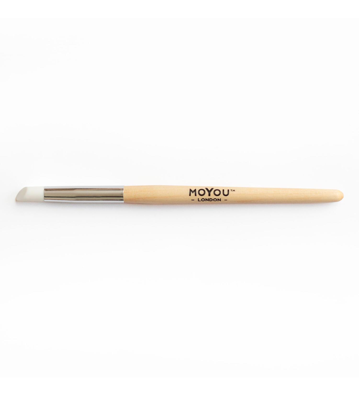 MOYOU LONDON Nail Art Sculpture Pen for Gel Polish - Nail Brushes for Gel Nails and Nail Wraps Silicone Brushes for art and Cuticle Pusher Nail Art Tools Manicure pen - Wood