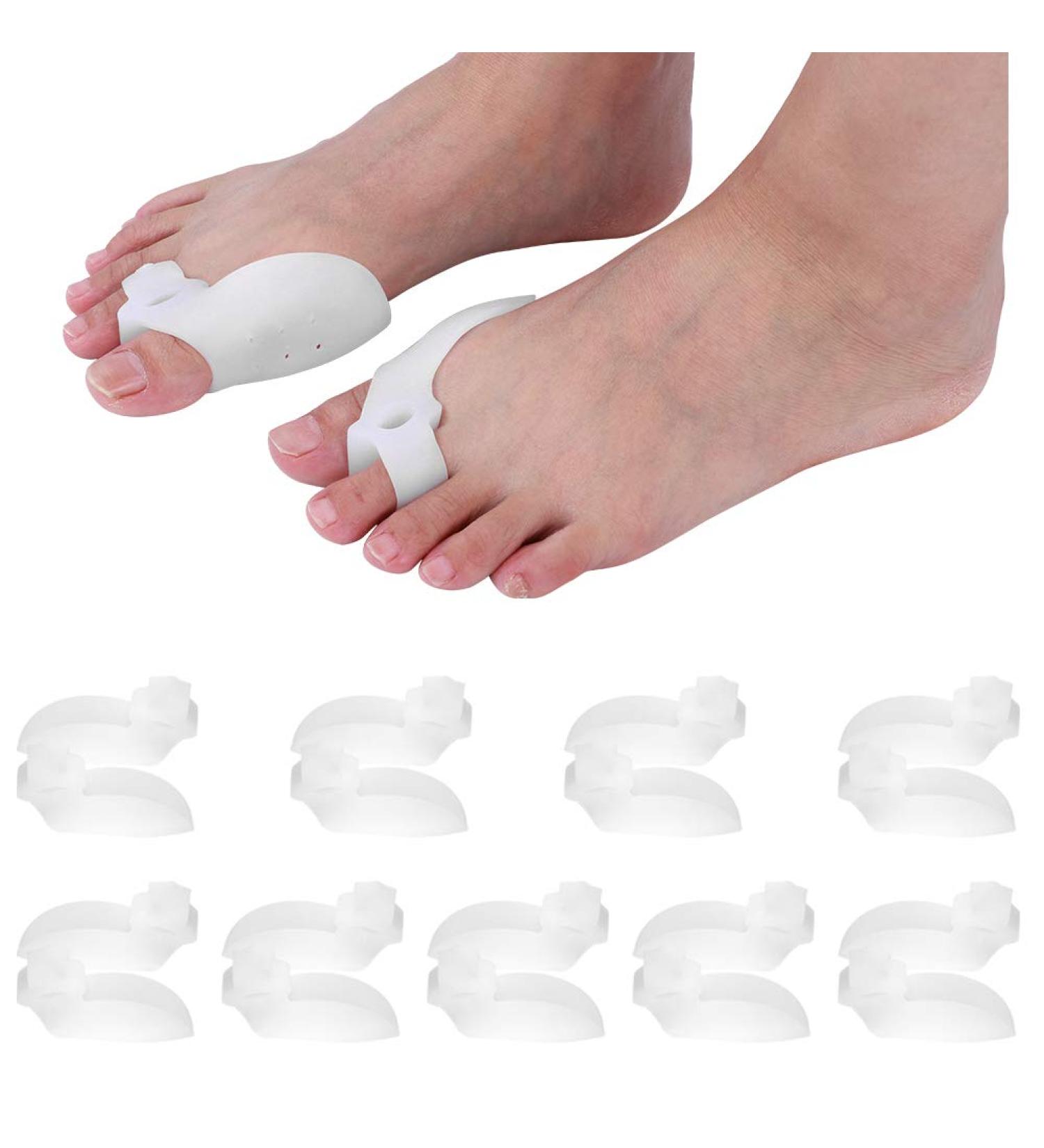 Donfafecuer Silicone Toe Protectors - Bunion Correction and Toe Straighteners (10 Pairs) - Buy Online on GoSupps.com