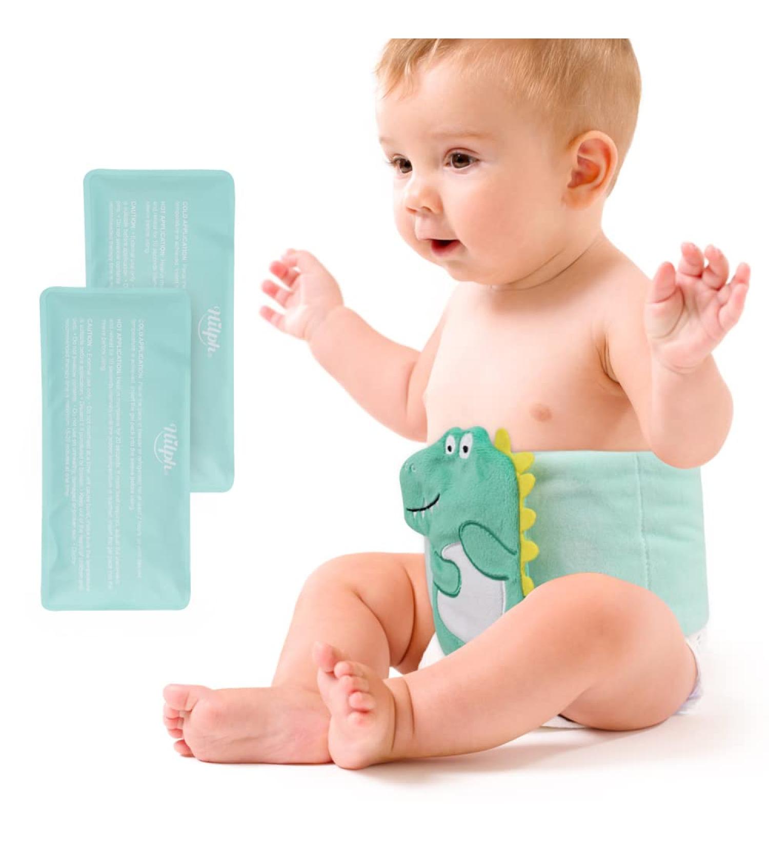Hilph Baby Colic Relief Heated Tummy Wrap - Green Dinosaur - Buy Online on GoSupps.com