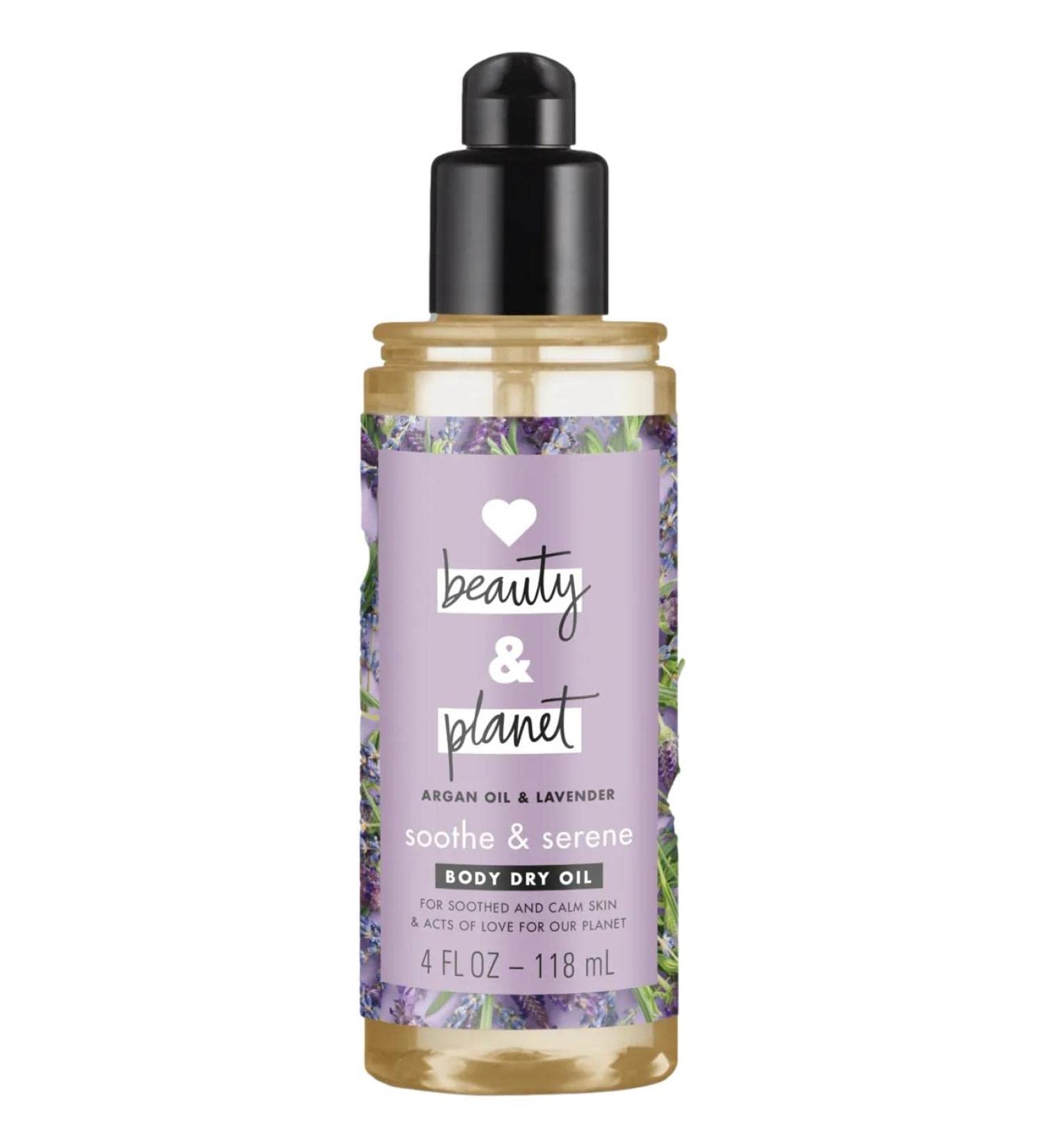 Beauty & Planet Argain Oil & Lavender. Soothe & Serene. Body Dry Oil (4 fl oz)