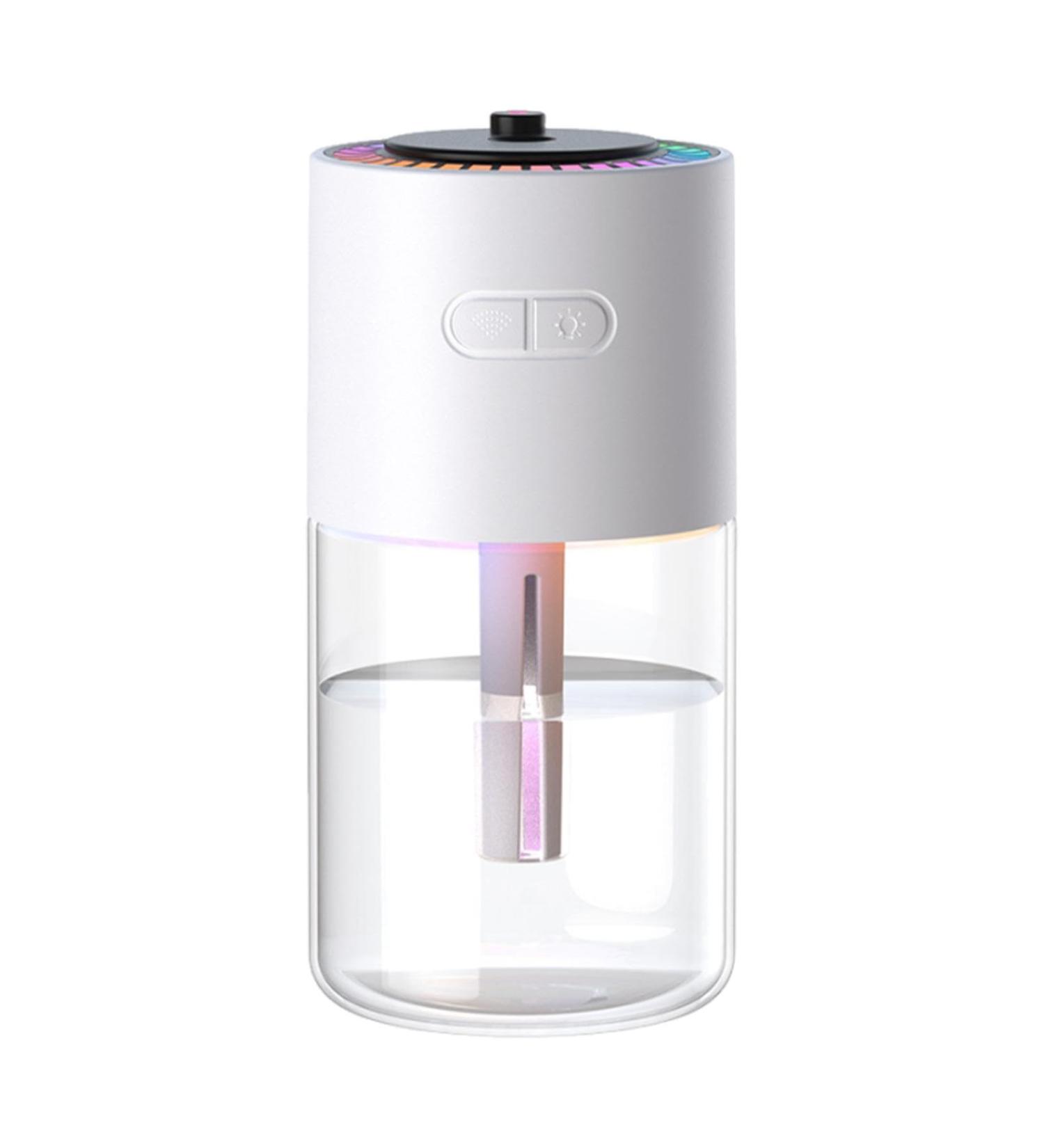 Portable Cool Mist Humidifiers - 280ml Mist Sprayer Desk Humidifier | Rechargeable Cool Mist Humidifiers with Starry Projector Personal Desktop Humidifier for Bedroom Nightstand White - Buy Online on GoSupps.com