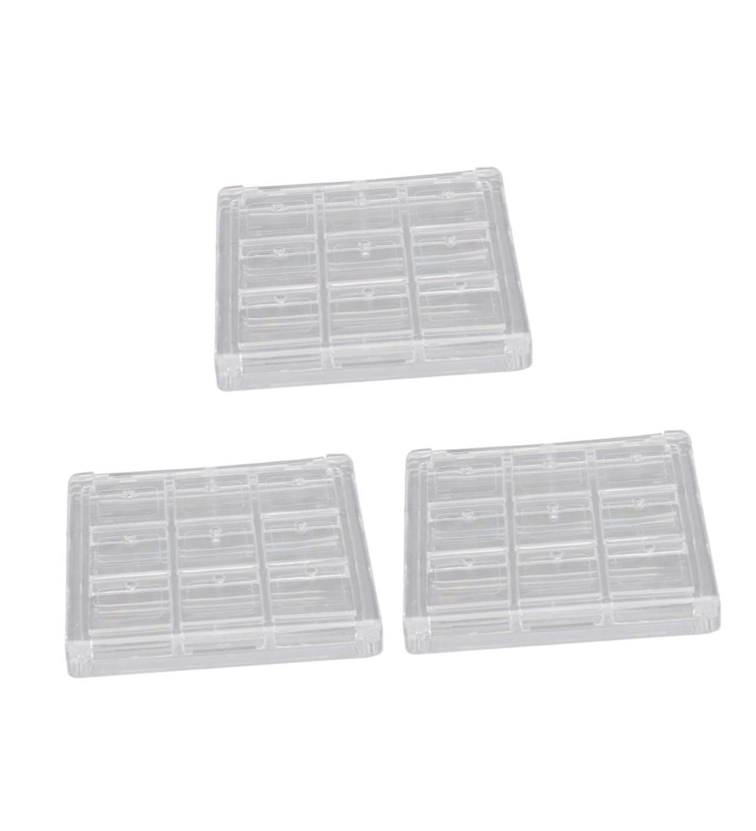 Balacoo 3pcs Boxes Eye Shadow Box Plastic Trays Profusion Empty Eyeshadow Organizer Cosmetic Travel Platen - Buy Online on GoSupps.com