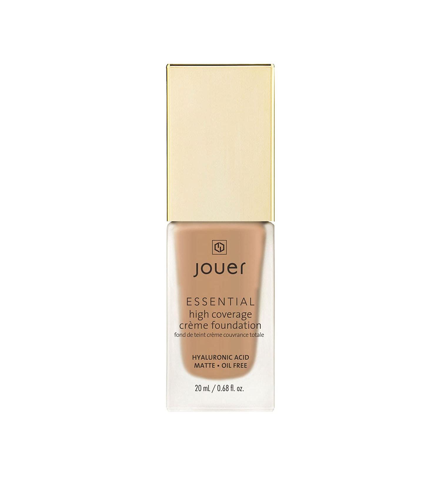 Jouer Essential High Coverage Cr me Foundation - 50 Shades for All Skin Tones - Paraben & Cruelty Free - Vegan - Desert-Tan with Peachy Undertones - Buy Online on GoSupps.com