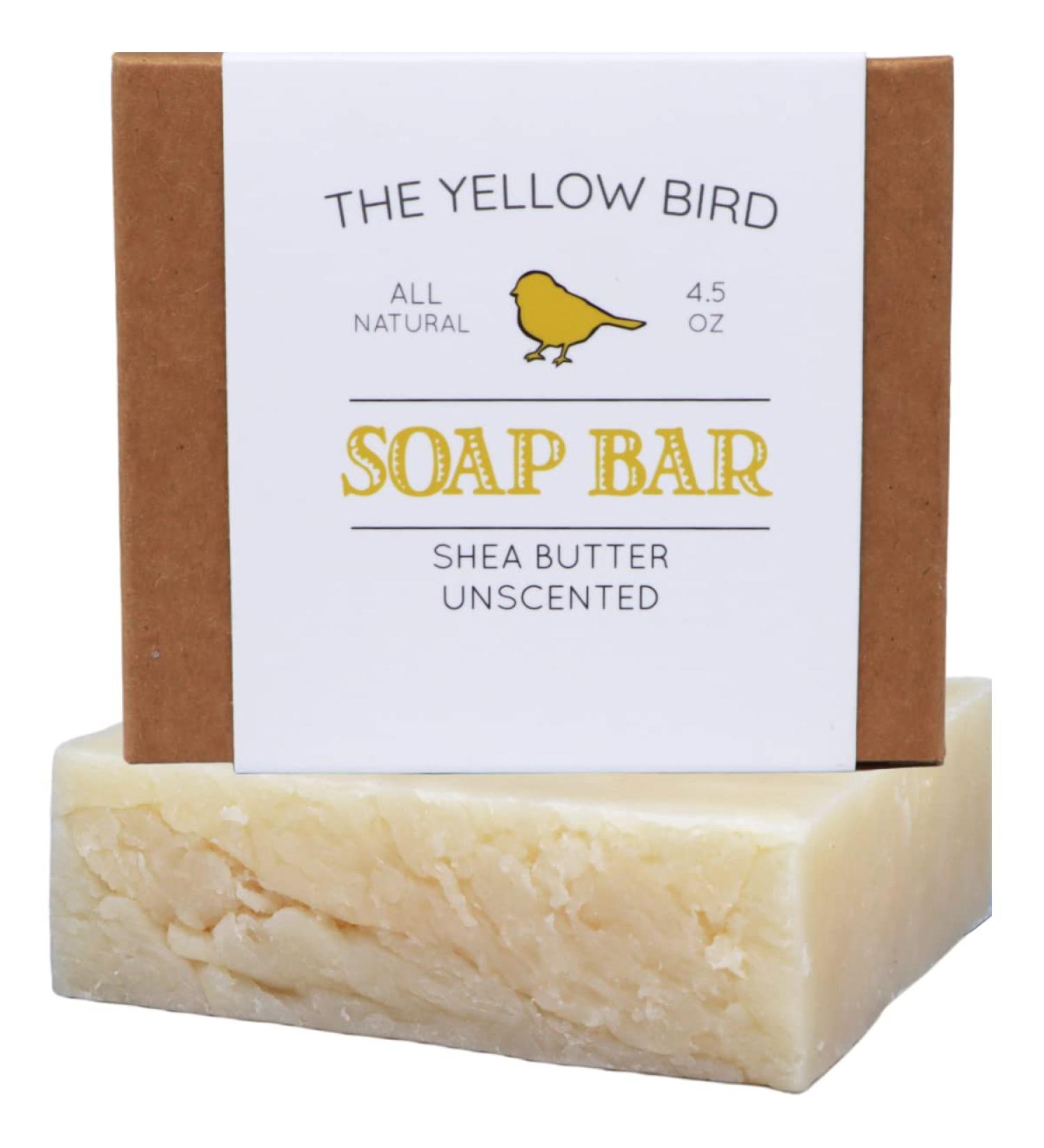 Yellow Bird Unscented Soap Bar for Sensitive Skin - Fragrance-Free, Hypoallergenic, Vegan & Organic - Buy Online on GoSupps.com