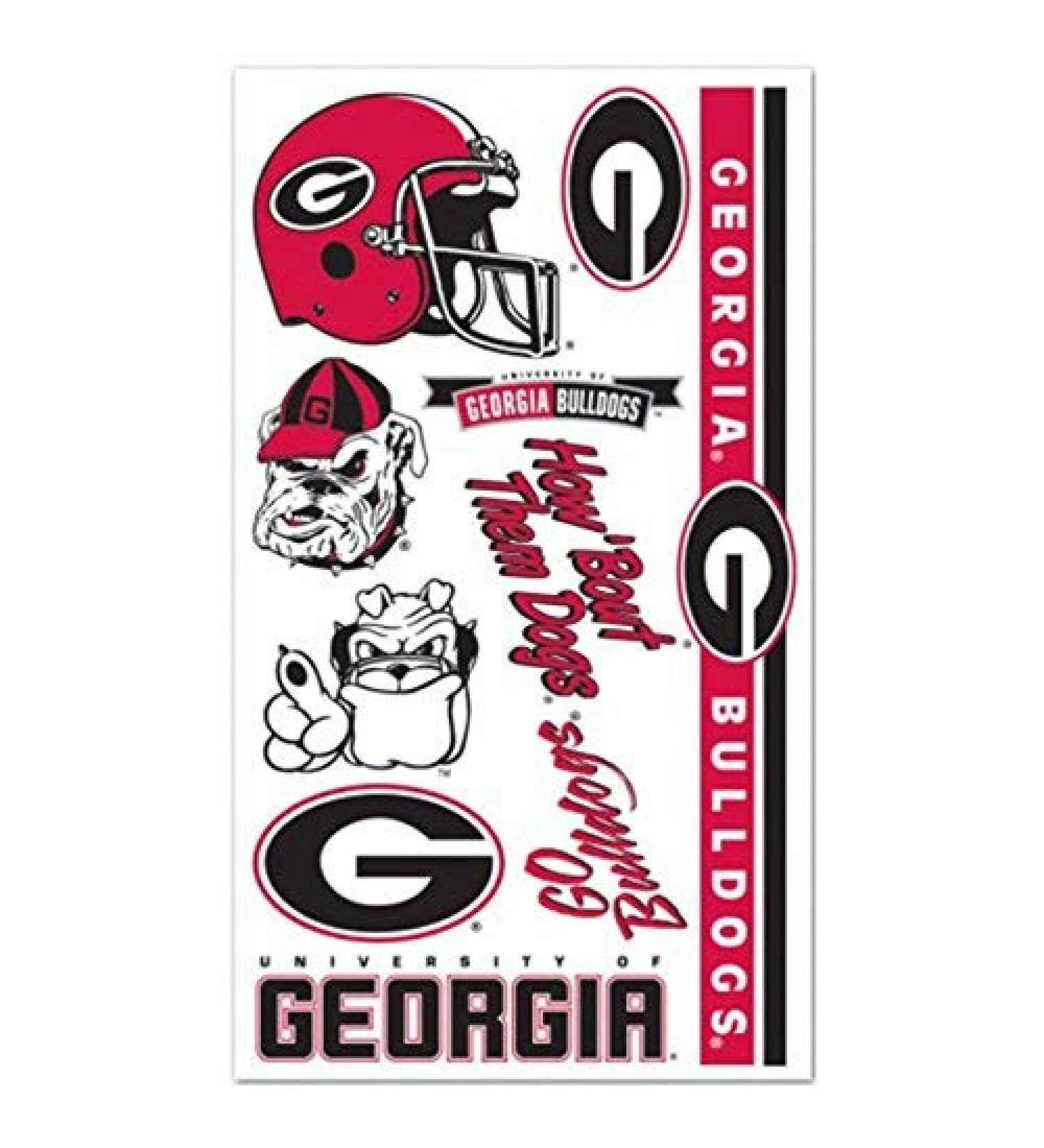 WinCraft NCAA University of Georgia Tattoos  Black
