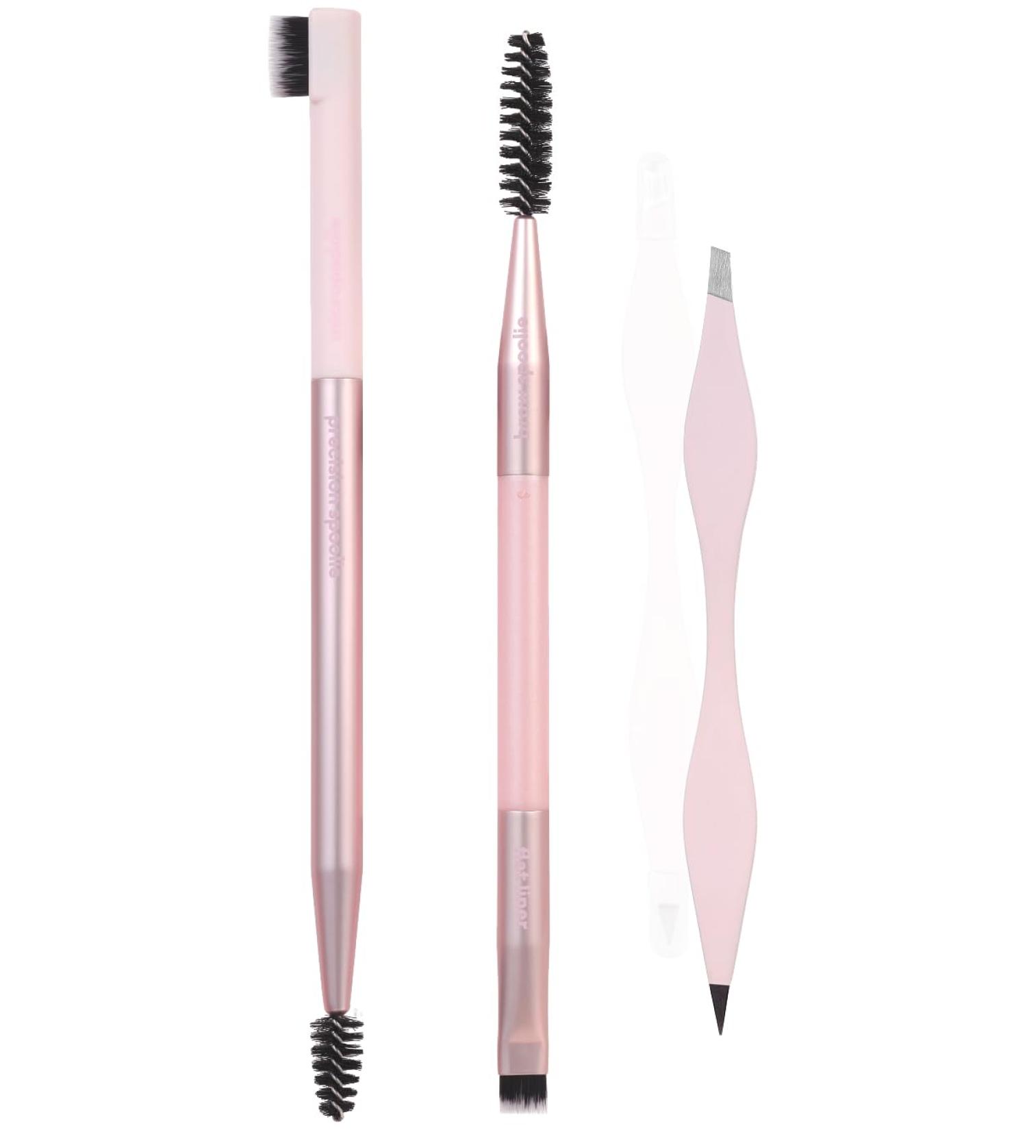 Real Techniques Brow Shaping Set - Spoolie, Brow Brushes & Tweezers - 3 Piece Set for Styling & Shaping Eyebrows - Buy Online on GoSupps.com