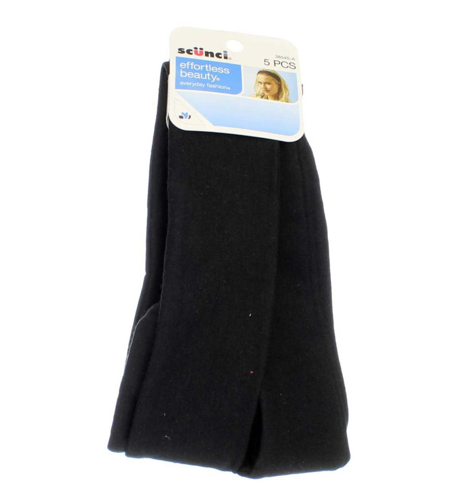 Scunci Effortless Beauty Black Headwraps - Set of 5 for Stylish Hair Solutions - Buy Online on GoSupps.com