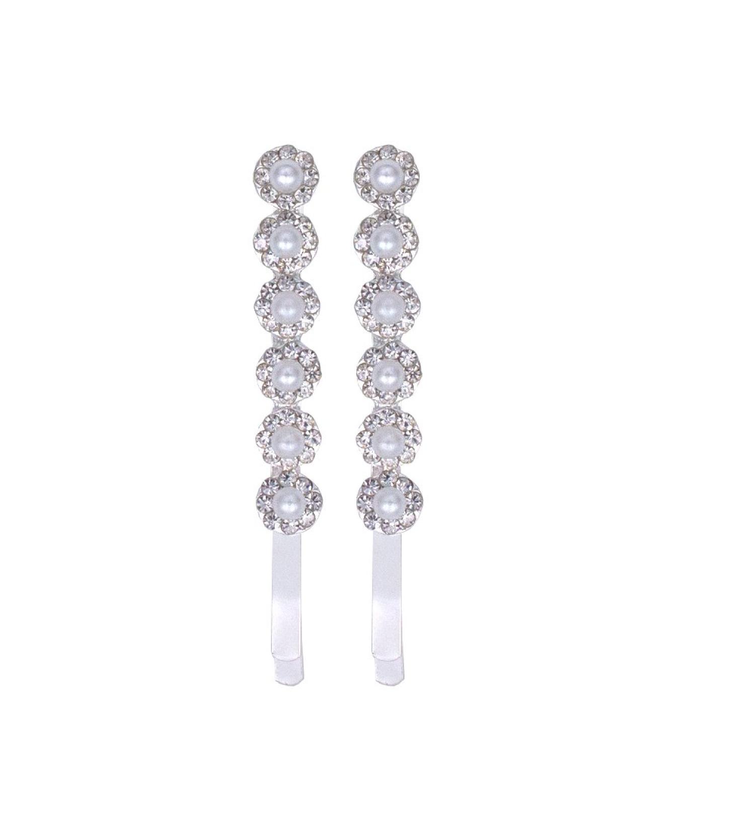 AAHB hair accessory hair clip pearl rhinestone round