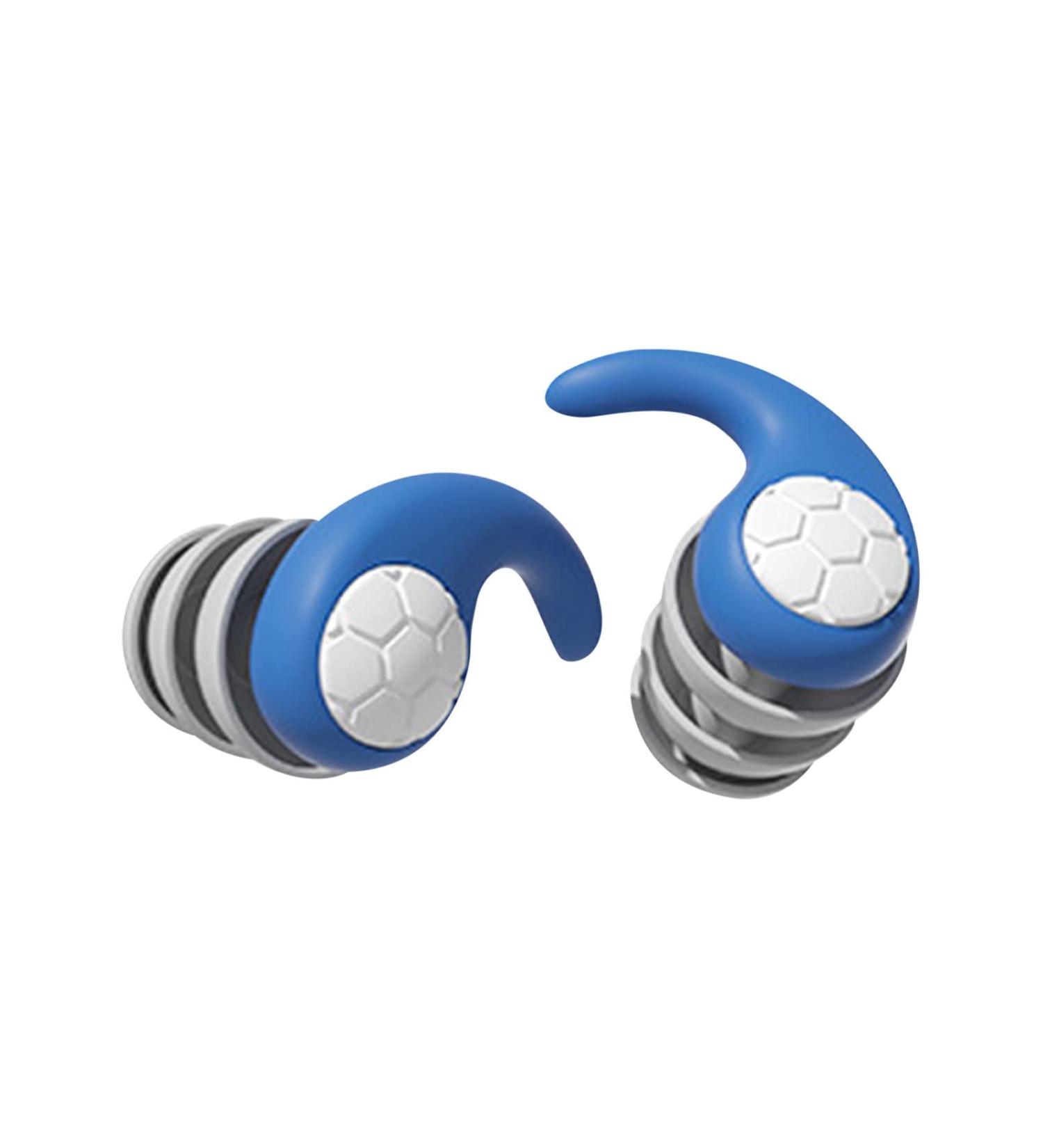 Noise Reduction Silicone Ear Plugs - Waterproof Three-Layer Soundproof Earplugs for Sleeping & Swimming - Adjustable Fit 1 Blue Count - Buy Online on GoSupps.com