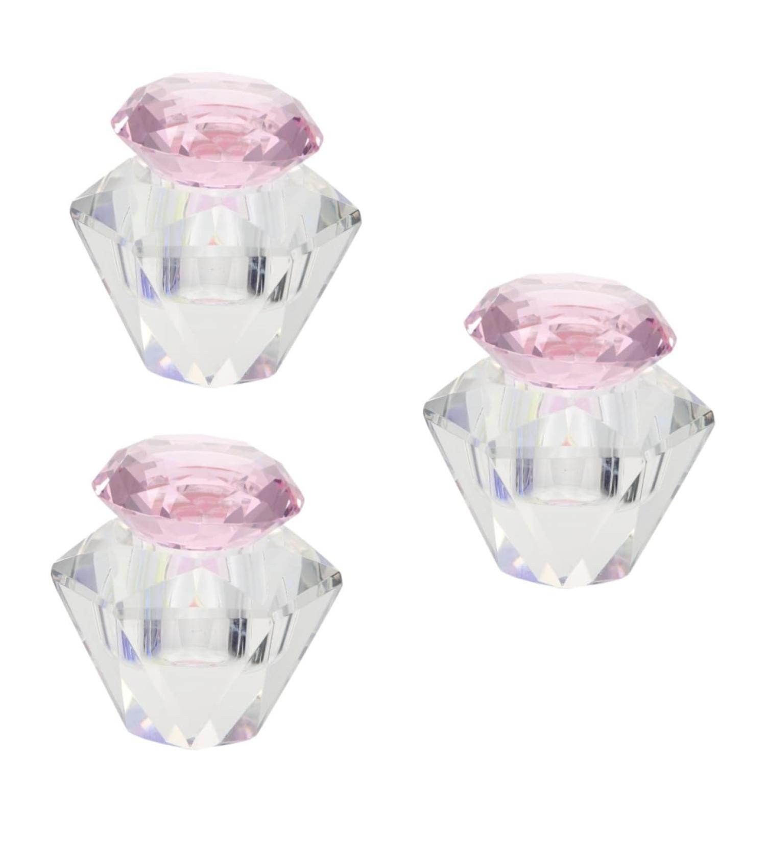 POPETPOP 3 Pcs Nail Art Crystal Cup Glass Mugs with Lids Matte Powder Sheer Nail Polish Acrylic Nail Dappen Dish Crystal Dappen Dish Cups Glass Container with Lid Nail Cup Nail Glass Cup 5.5x5.5cmx3pcs Pinkx3pcs - Buy Online on GoSupps.com