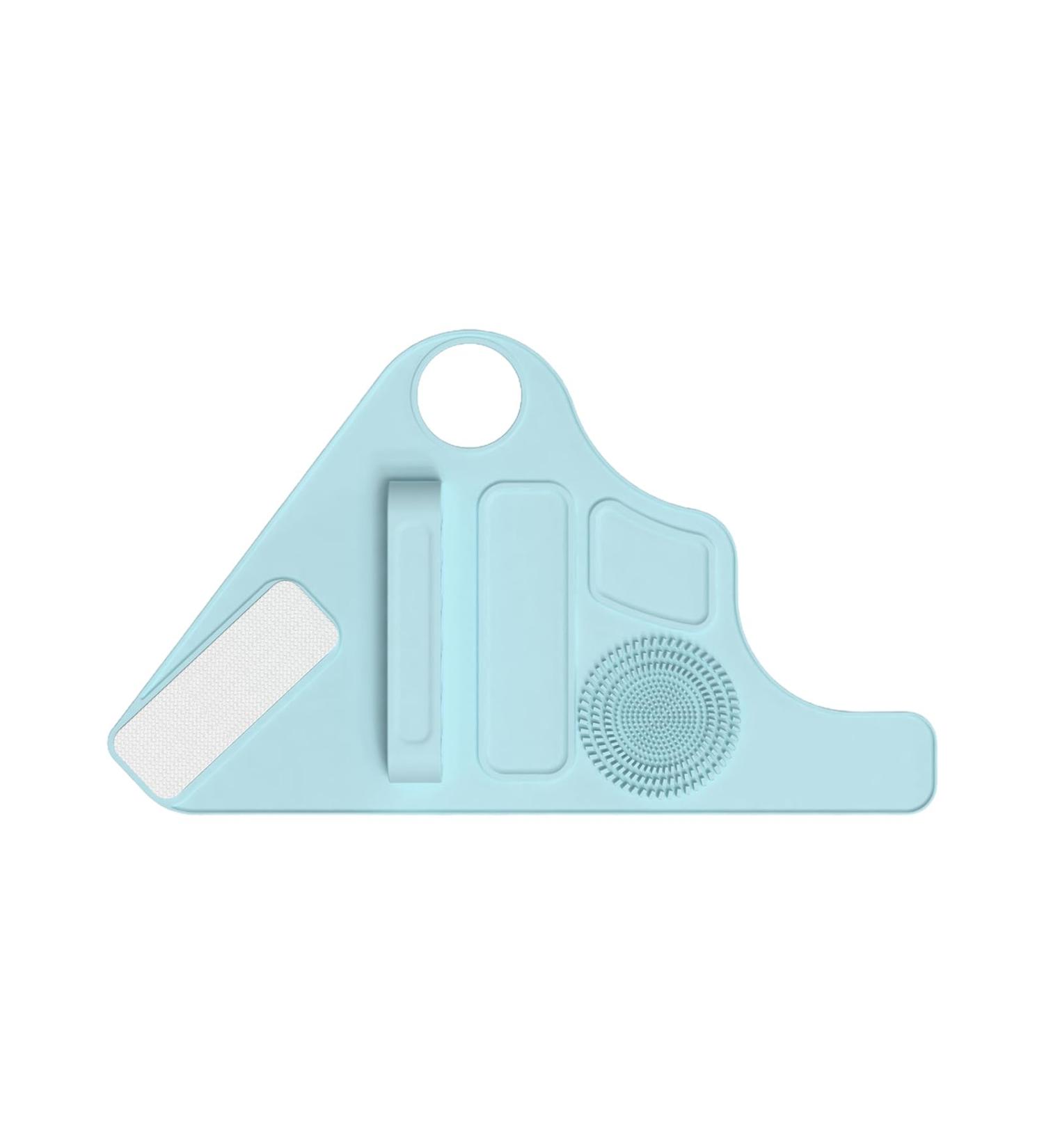  Allayu Makeup brush holder with textured cleaning palette for easy maintenance. Textured cleaning makeup palette. Silica gel blue. - Buy Online on GoSupps.com