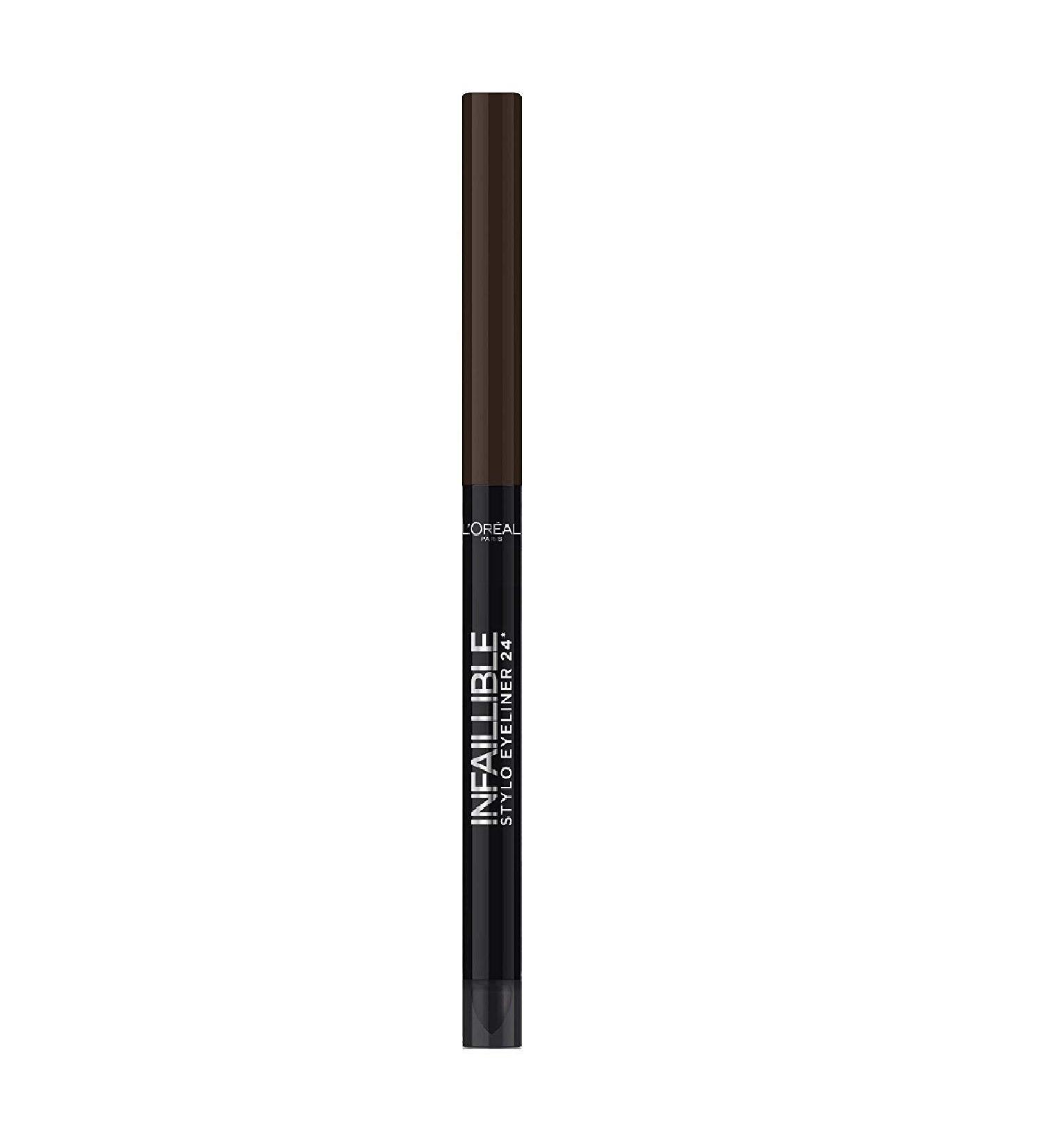 L'Or al Paris Infaillible Eyeliner 300 Chocolate Addiction - Eyeliner Abbey with particularly creamy texture and integrated applicator - color -intensive and waterproof 16h!- 1 -pack (1 x 3 ml)