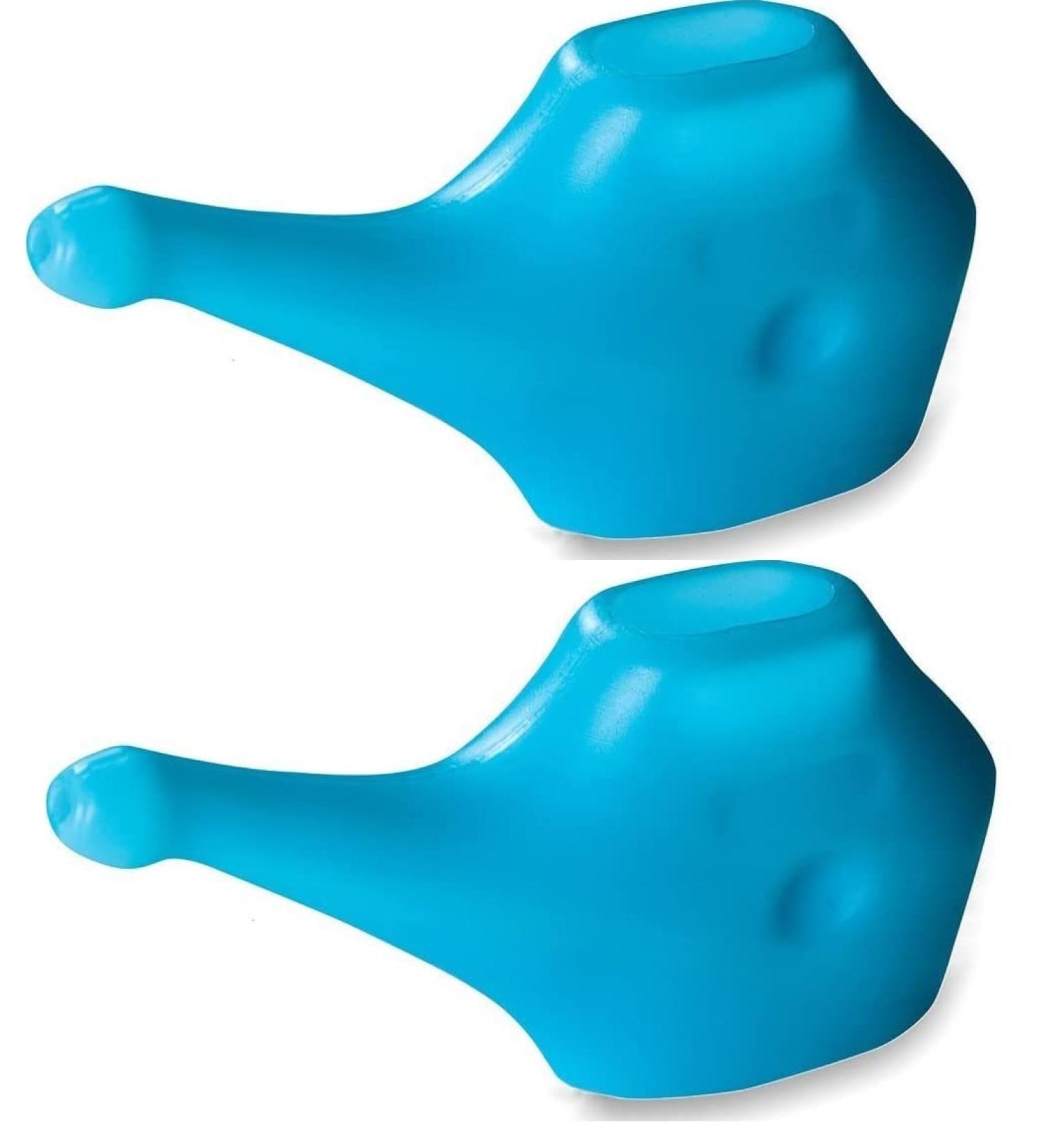 Economy Light-Weight Neti Pot - Natural Sinus Relief (2 pcs Blue) - Buy Online on GoSupps.com
