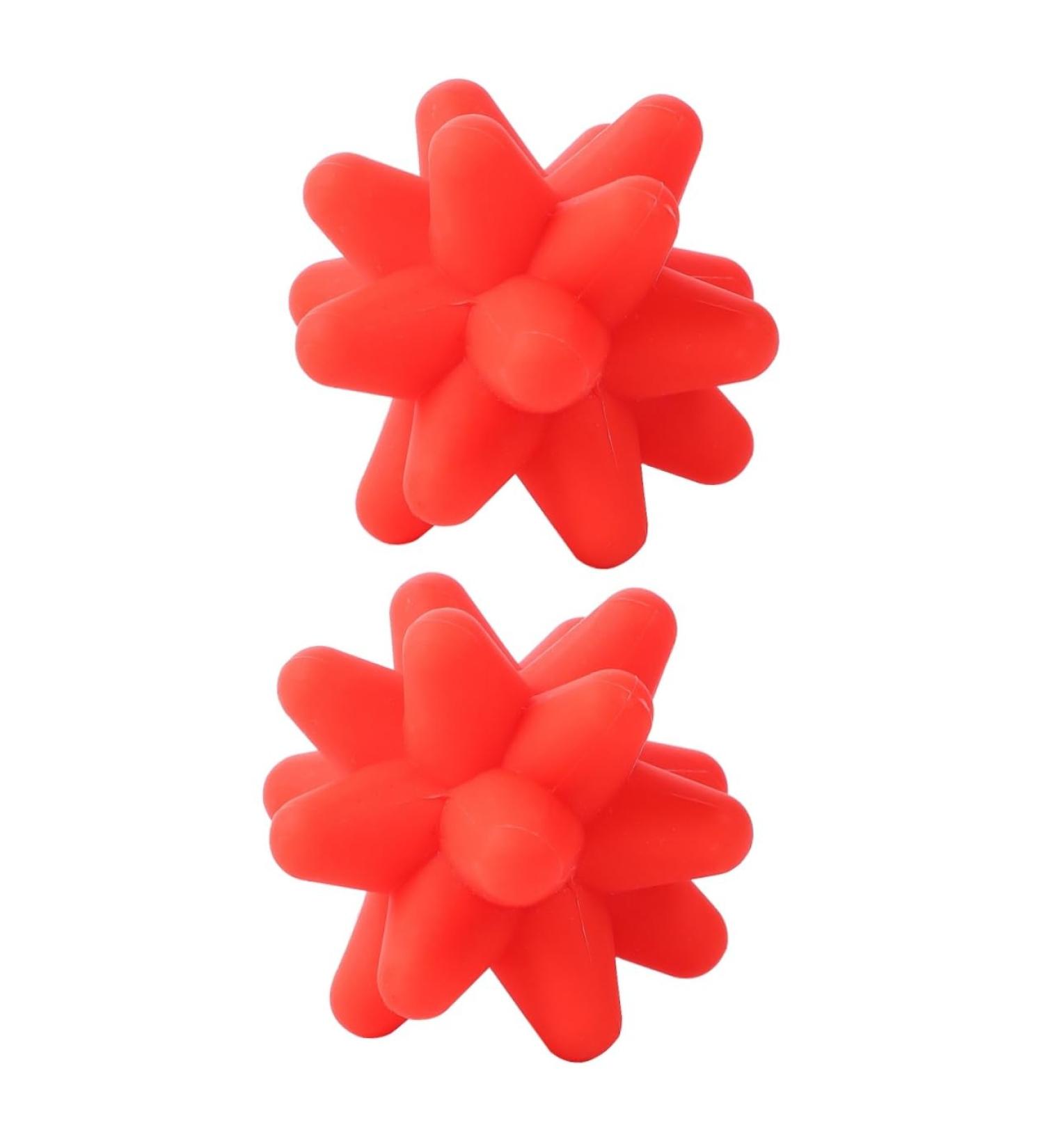 Beaupretty 2-Pack Star Fitness Ball - Spiky Muscle Massage & Myofascial Relief - Perfect for Back & Foot Fasciitis - 8x8cm Red - Buy Online on GoSupps.com