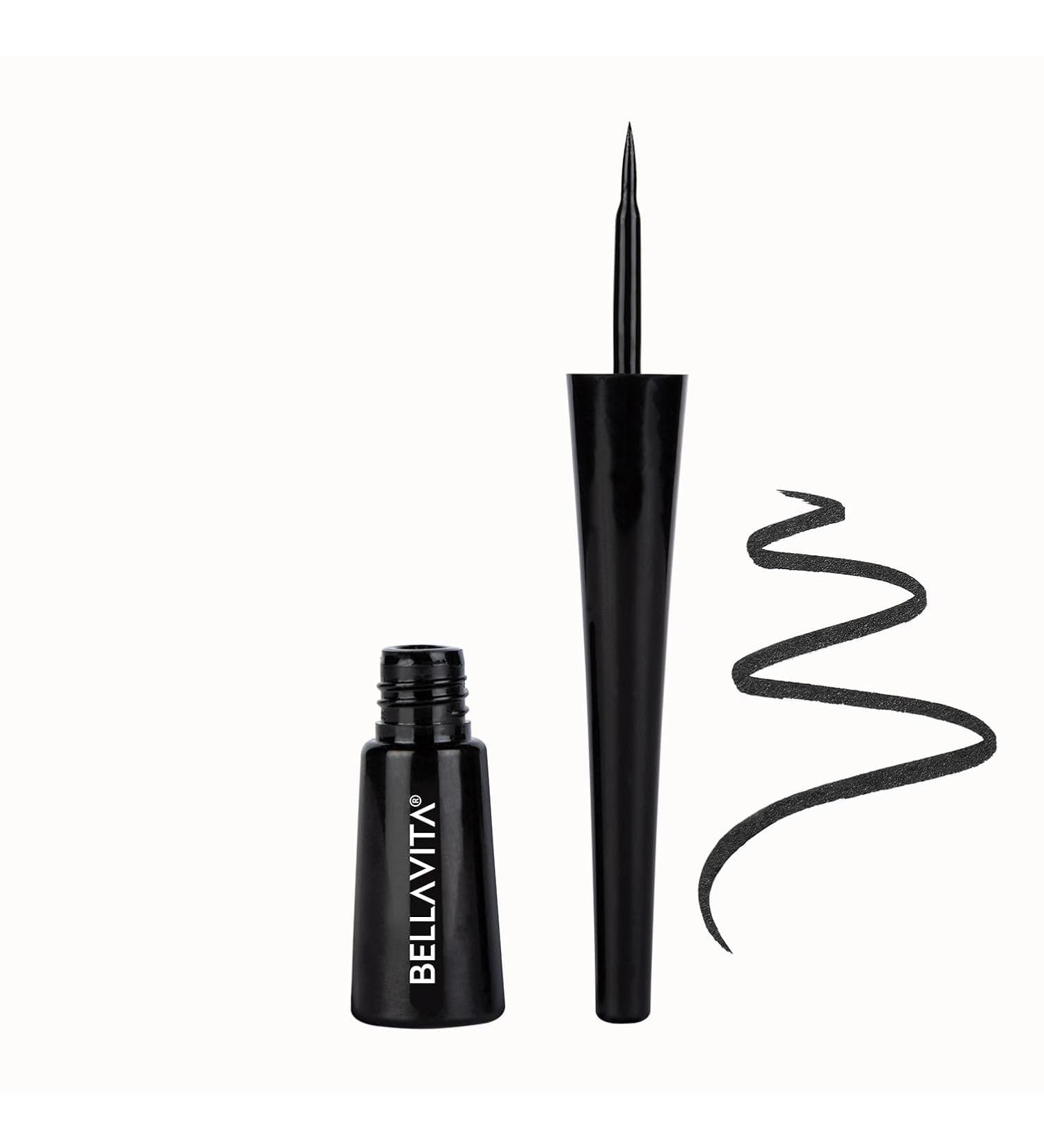 Intense Drama Waterproof Eyeliner Black Matte Finish Smudge-Proof Fast-Drying Felt Tip Applicator Enriched with Biotin 3.5 ml - Buy Online on GoSupps.com