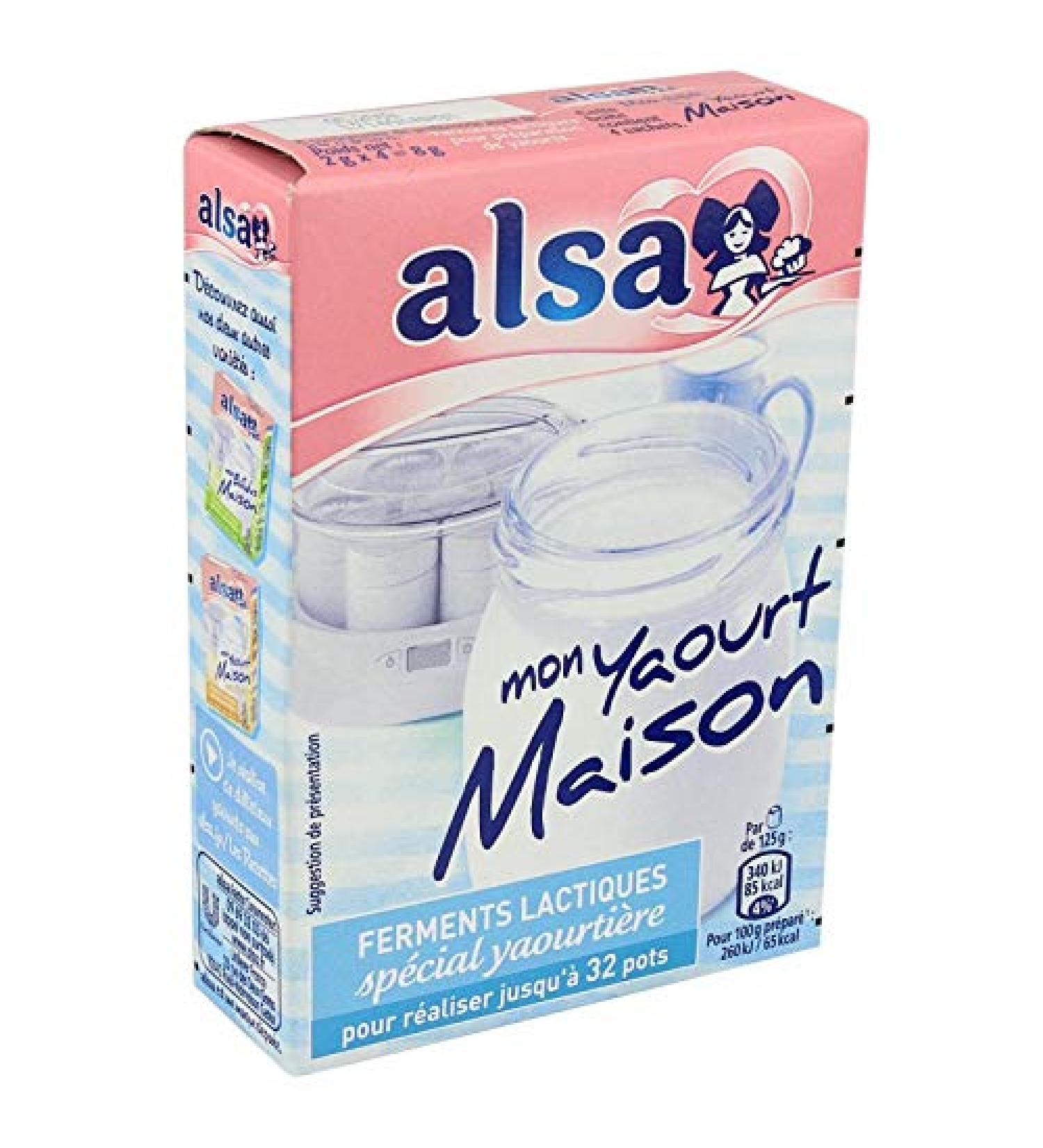 Alsa - My Homemade Yogurt 8G - Pack of 4 - Pack Price - Fast Delivery in Metropolitan France Within 3 Working Days - Buy Online on GoSupps.com