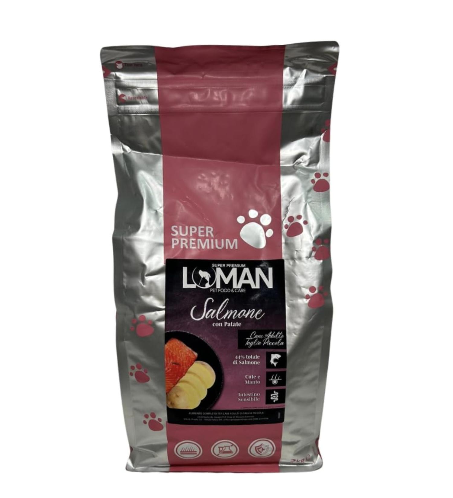 Loman adult dog small size salmon and potatoes 2 kg - Buy Online on GoSupps.com