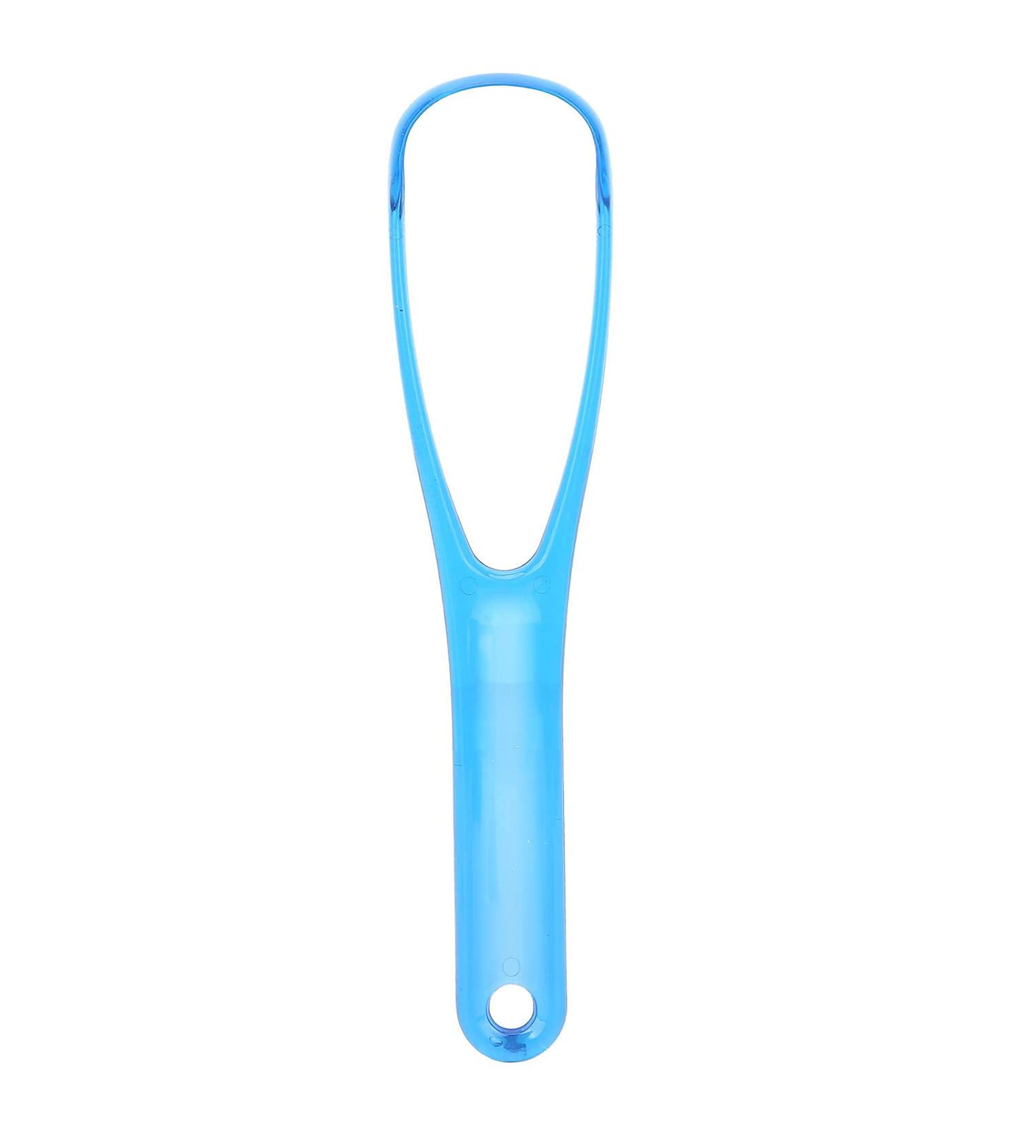 Buy Blue Tongue Scraper Cleaner | Portable Metal & Plastic Tongue Cleaning Brush Kit for Fresh Breath - Buy Online on GoSupps.com