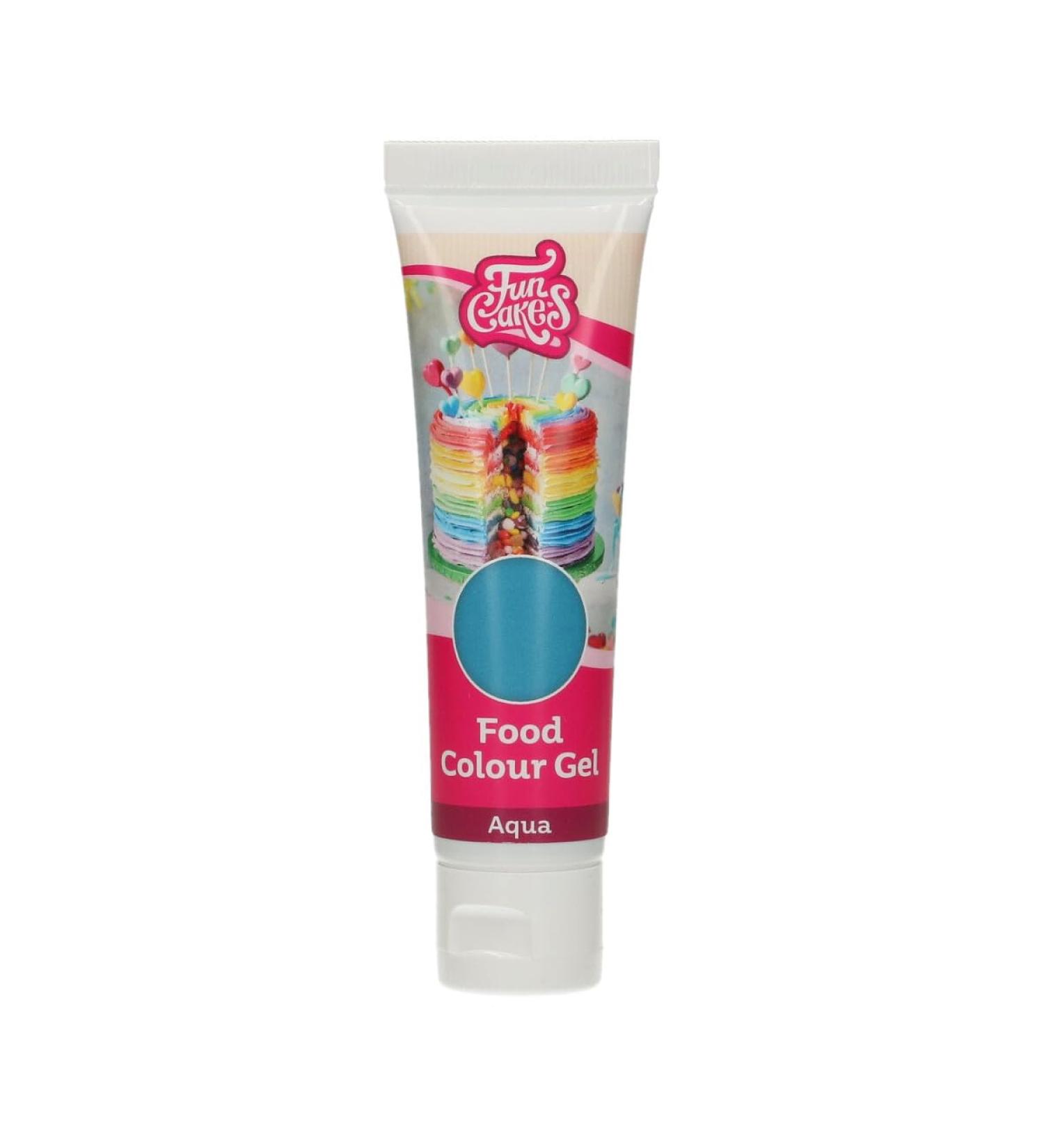 Funcakes Aqua Food Color Gel - Highly Concentrated Halal Food Coloring for Dough Cream Fondant & Marzipan - 30g - Buy Online on GoSupps.com