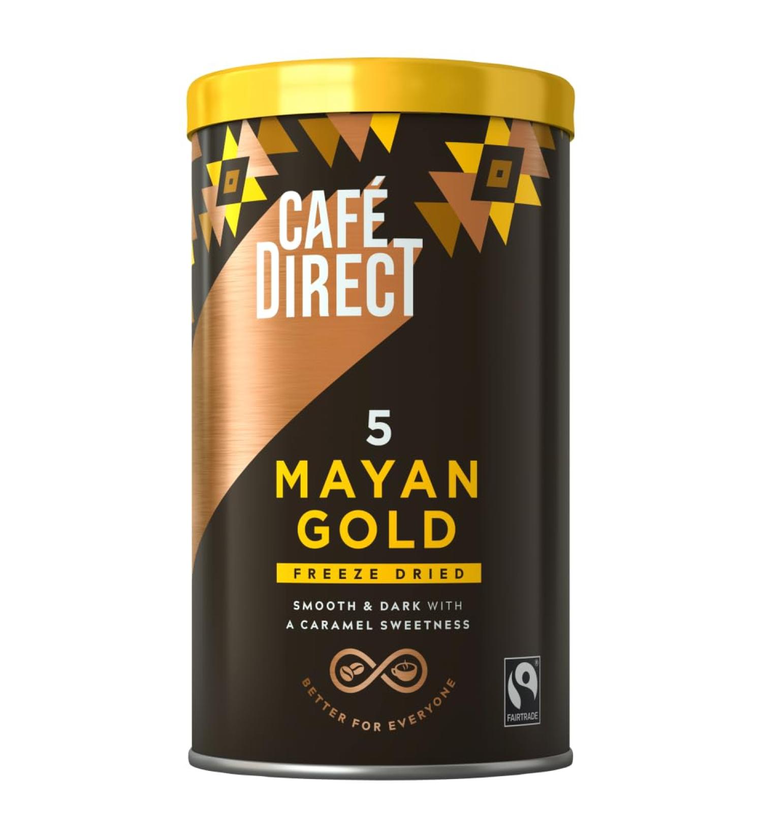 CAF DIRECT Fairtrade 5 Mayan Gold Instant Coffee 100g