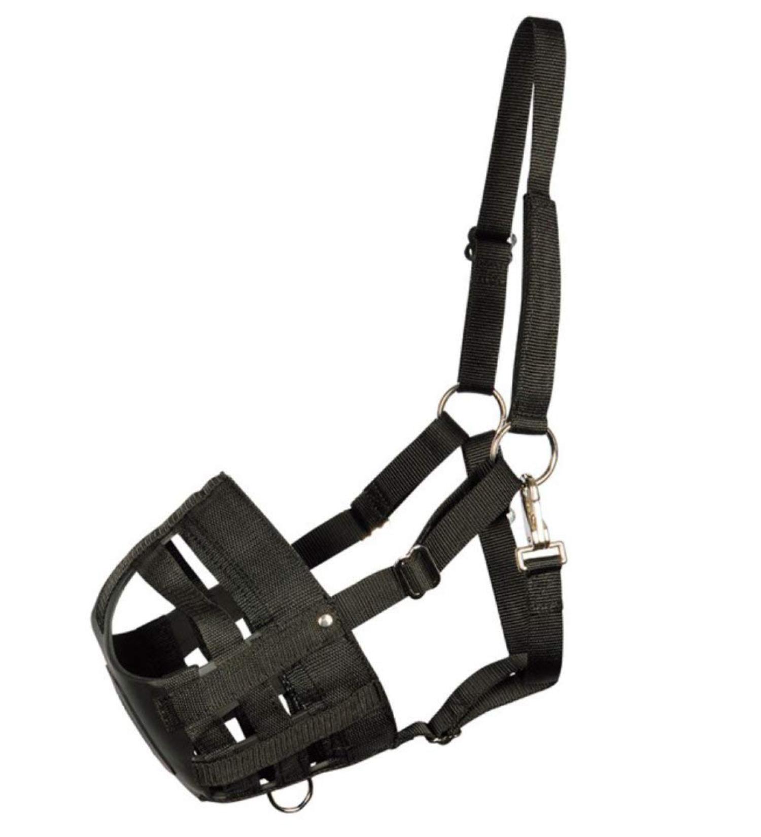 Buy Harry's Horse Nylon/Rubber Muzzle - Black Food Brake for Colic & Grazing | International Shipping - Buy Online on GoSupps.com