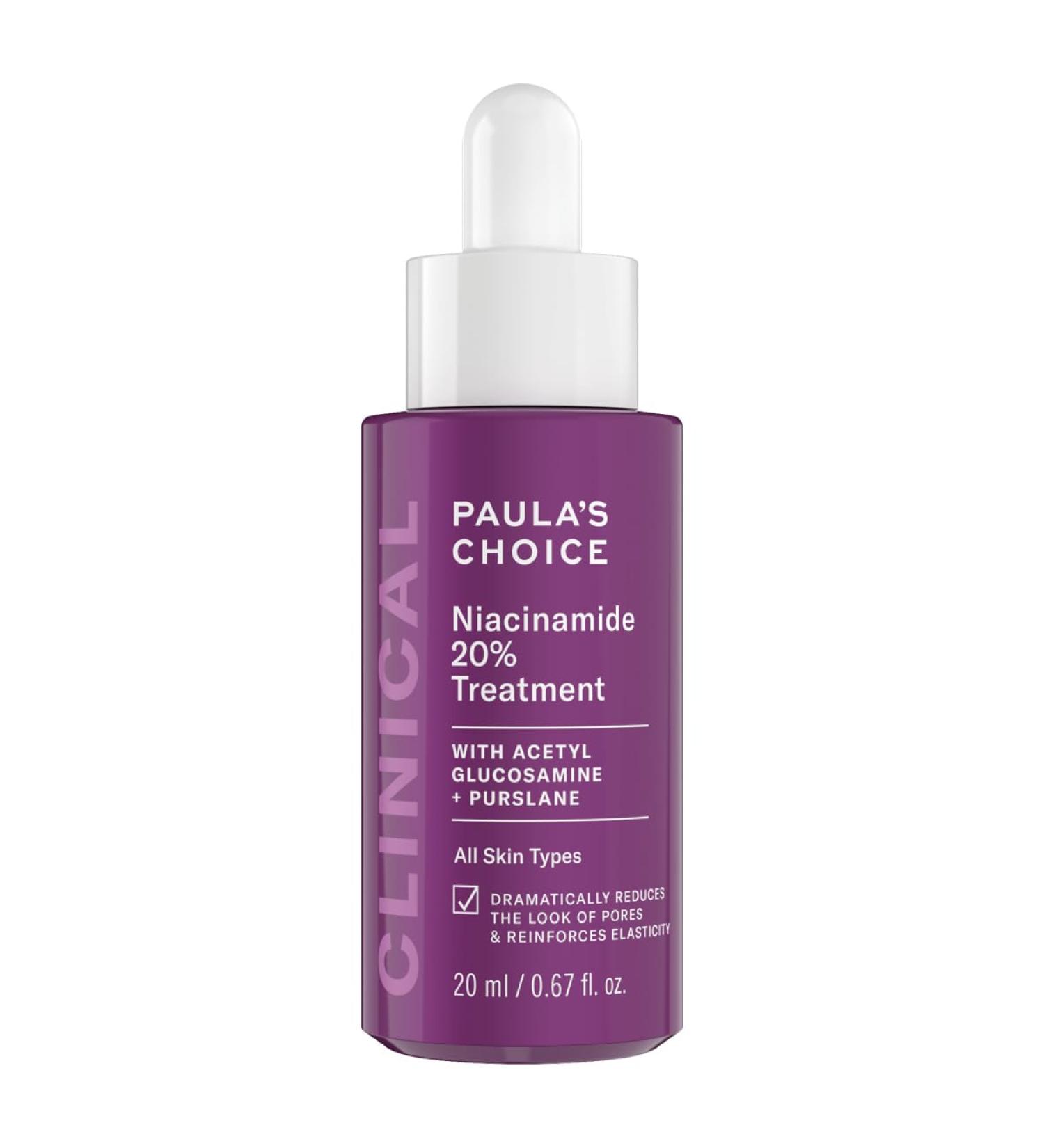 Paula's Choice CLINICAL Niacinamide 20% Treatment - Serum Tightens & Minimises Enlarged Pores - Fades Brown Spots & Brightens Skin with Vitamin C - All Skin Types - 20 ml - Buy Online on GoSupps.com