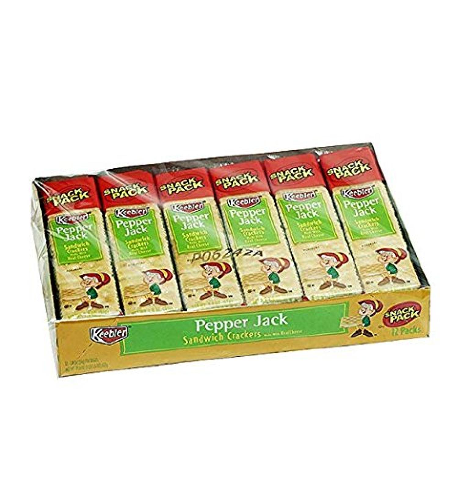 Keebler Snack Pack Sandwich Crackers Pepper Jack - 12-Pack - Buy Online on GoSupps.com
