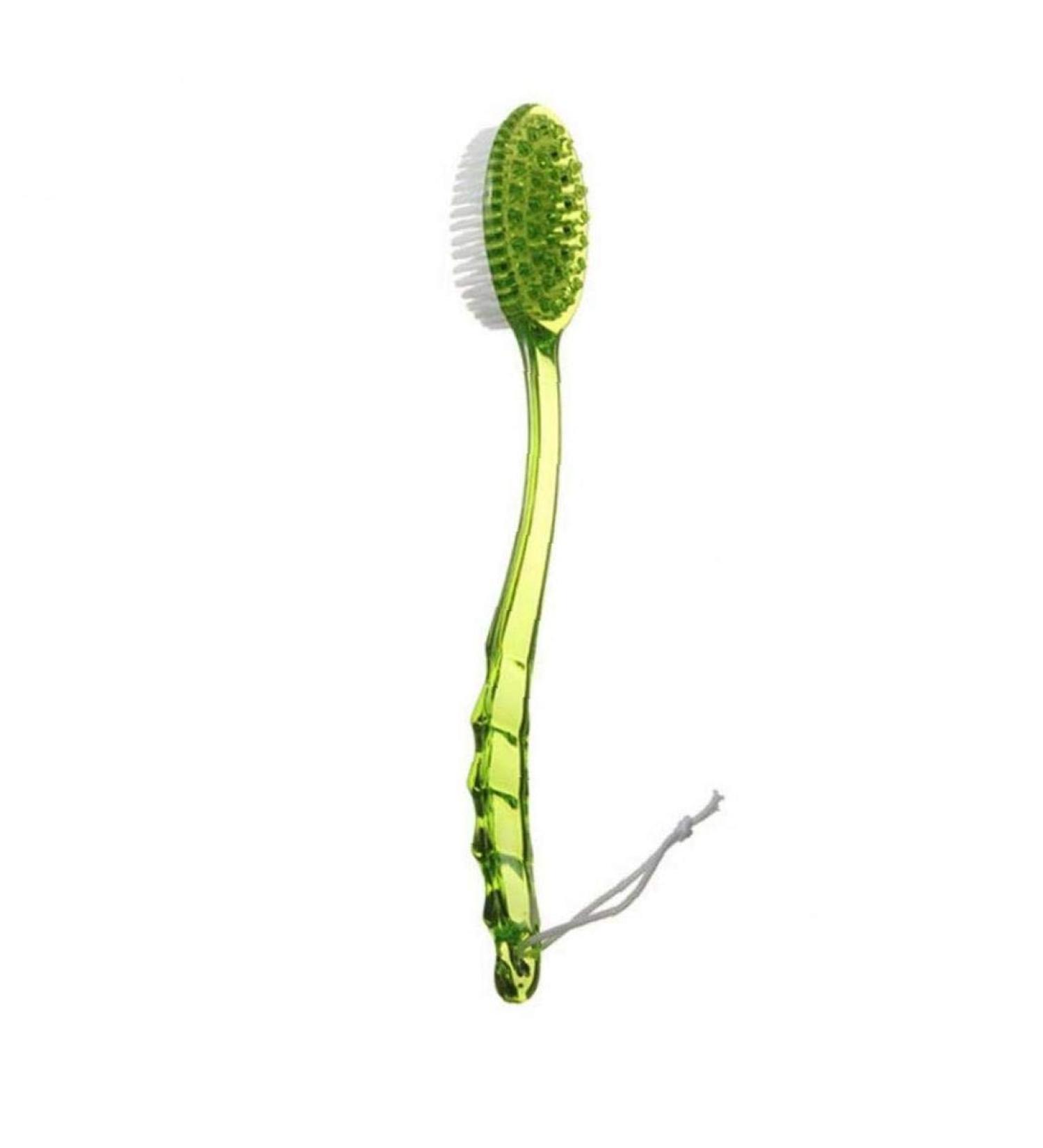 Long Handled Shower Brush Body Bath Shower Back Brush Clean Helper for Men and Women (Green)