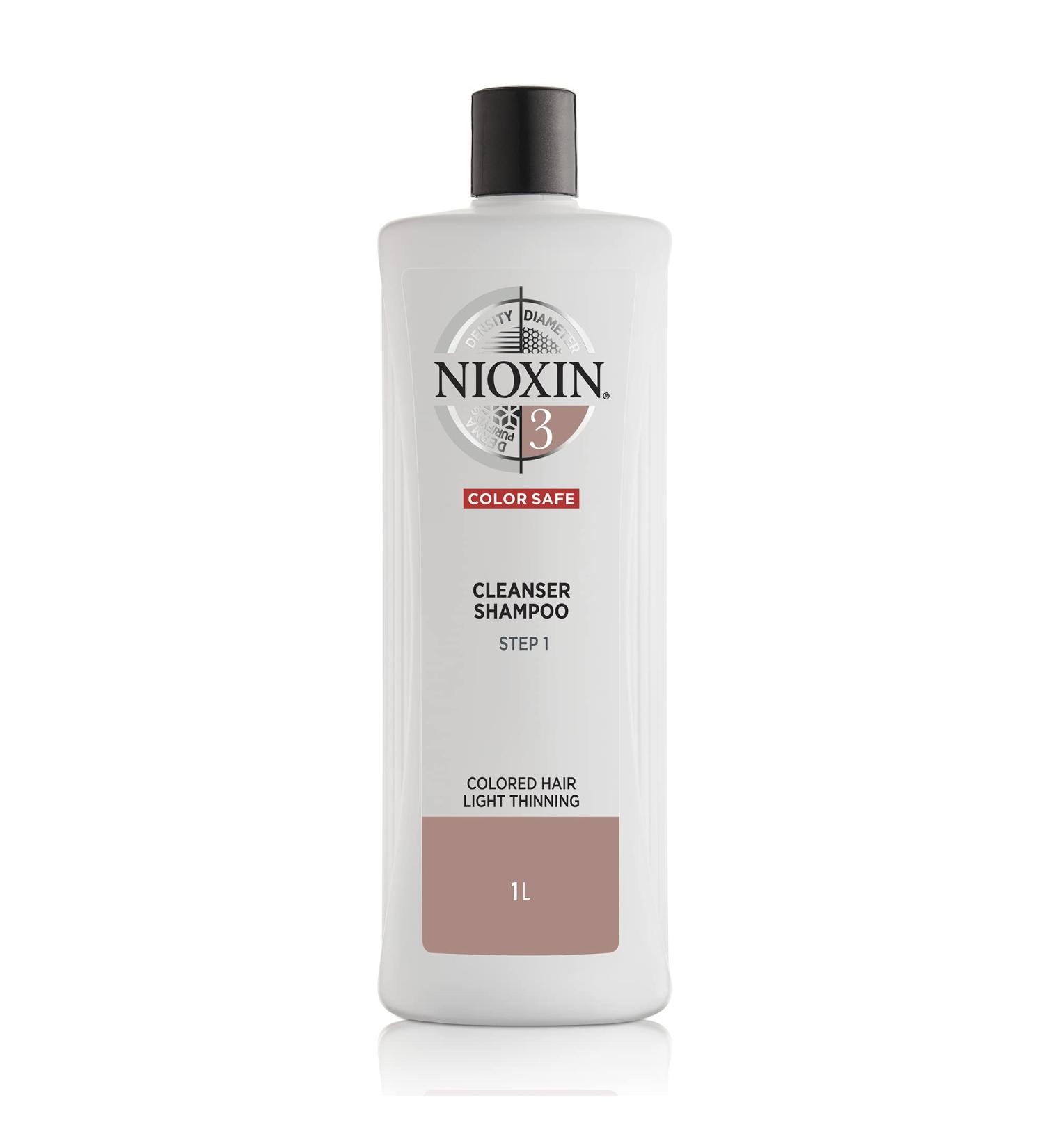 Nioxin System 3 for Coloured Hair with Light Thinning | Scalp & Hair Thickening Treatment 1L - Buy Online on GoSupps.com