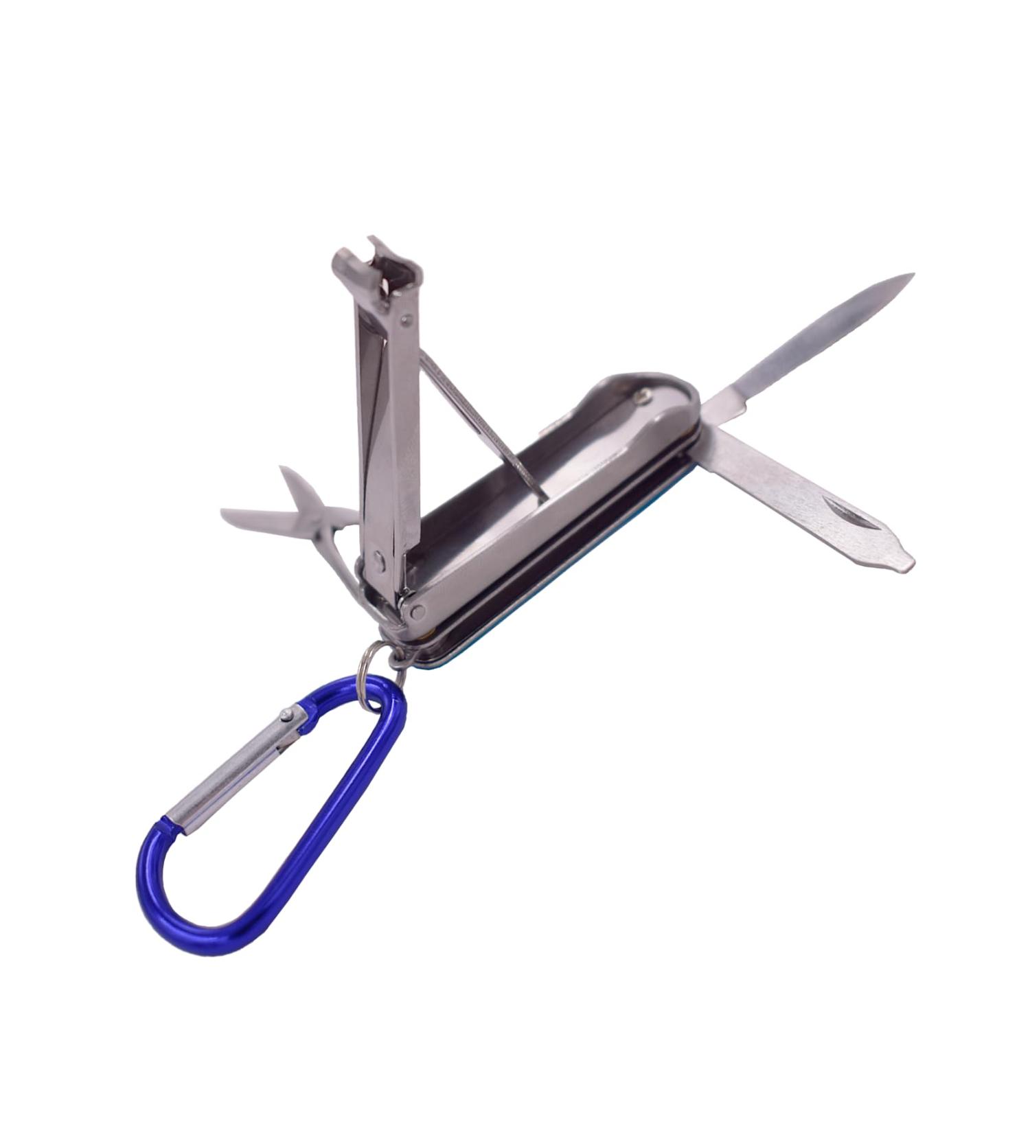 5in1 Multi Tool Nail Clippers Ultra Slim Foldable Multifunctional Pocket Nail Cutter With Nail File Nose Hair Scissors Screwdriver Key Chain Portable Mini Multi Nail Clippers for Travel Hiking Camping - Buy Online on GoSupps.com