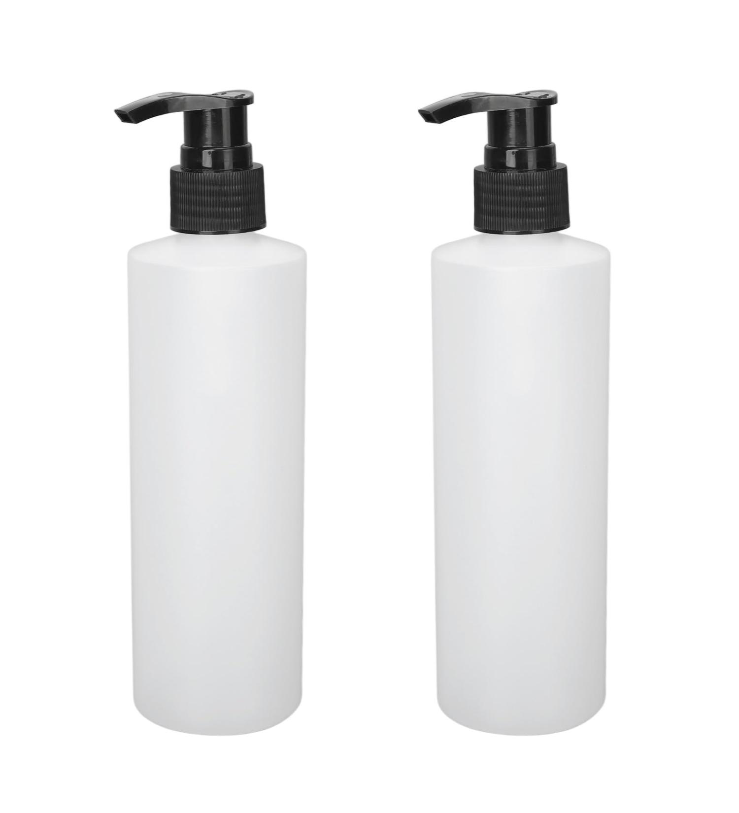 Refillable Reusable ABS Shampoo Dispenser - 250ml Leak-Proof Pump Bottle for Massage Oil & Shampoo - Buy Online on GoSupps.com