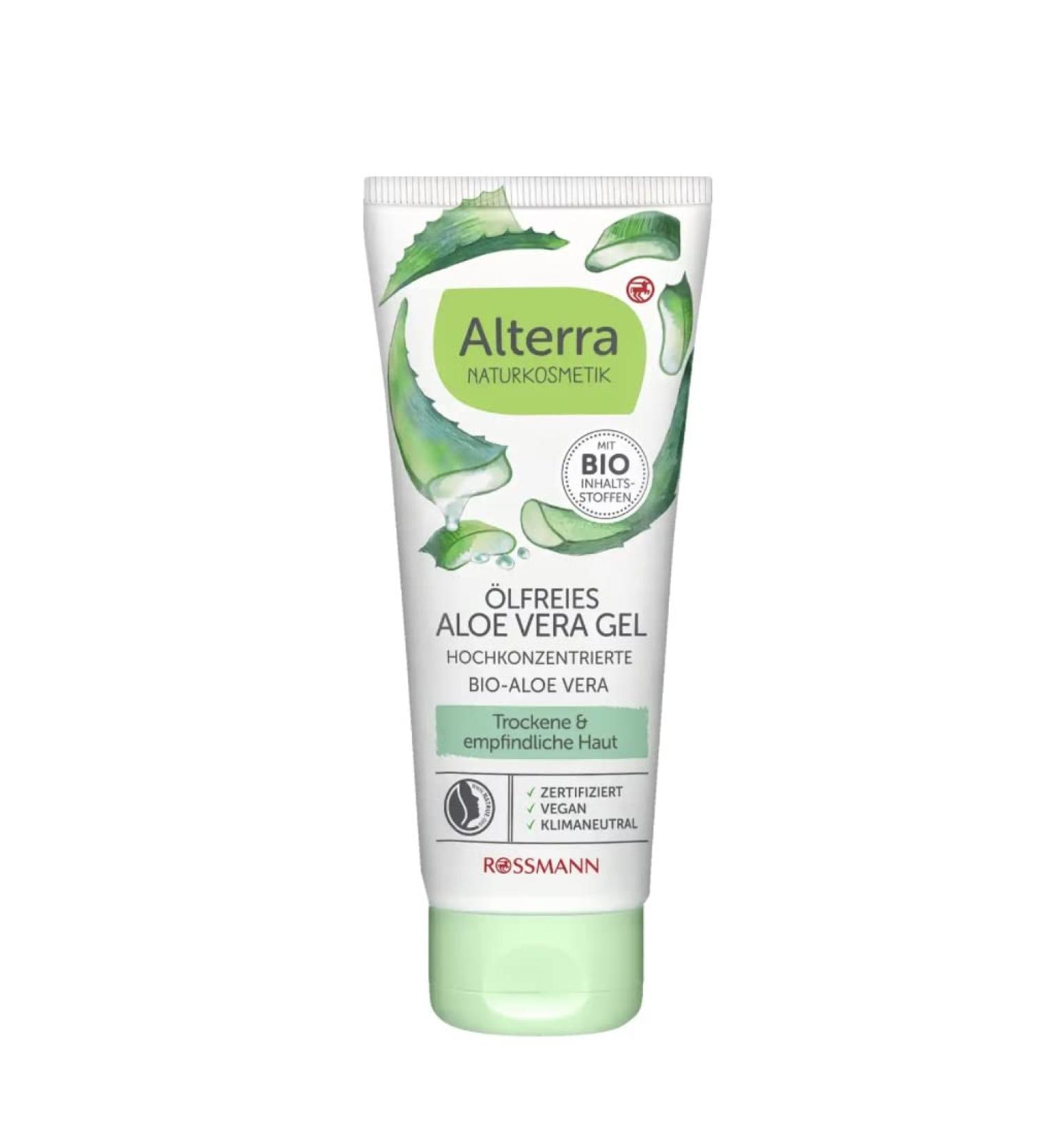 Alterra Organic Aloe Vera Gel & Quitte Bio 50ml for Dry and Sensitive Skin with Organic Leaves Moisturizes and Soothes the Skin Certified Vegan Natural Cosmetics - Buy Online on GoSupps.com